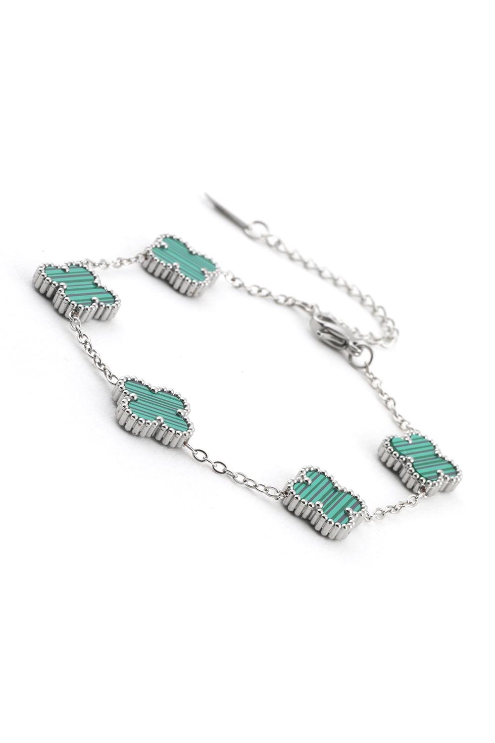 Çelik Yonca Bileklik Silver