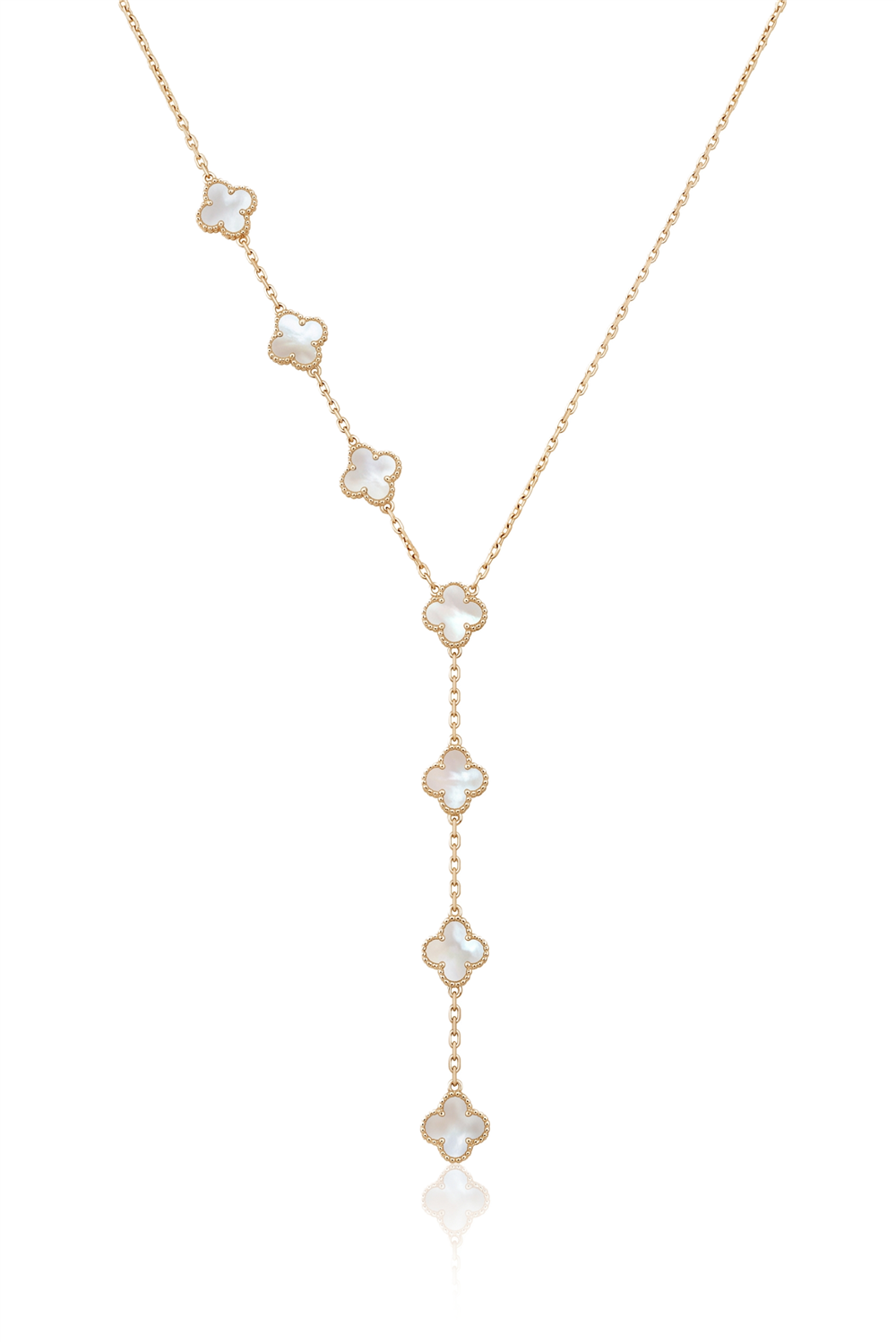 Çelik Yonca Y Kolye SILVER 45cm