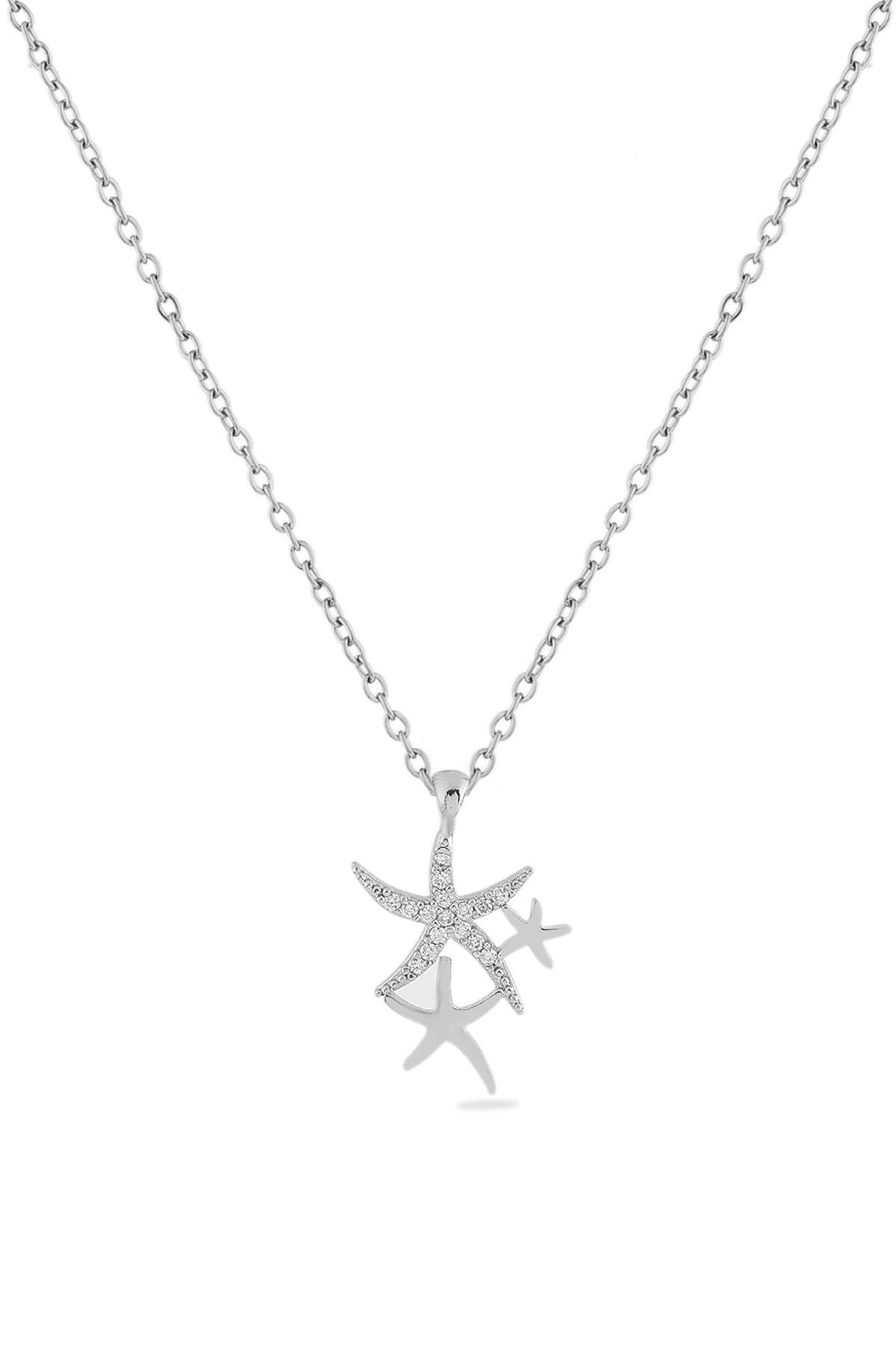 Deniz Yıldızı Silver Zirkon Kolye