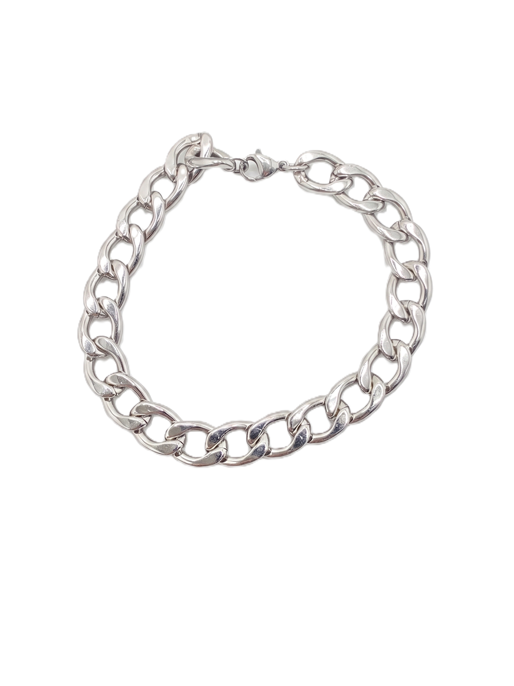 Erkek Çelik Bileklik SILVER 19cm
