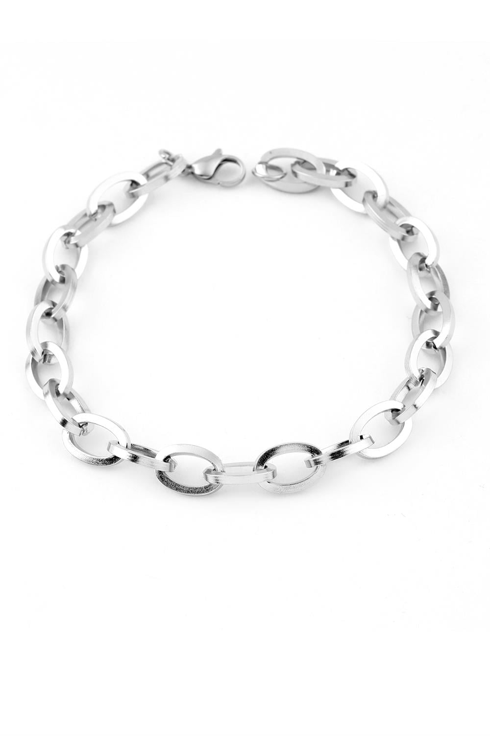 Erkek Çelik Bileklik SILVER 19cm