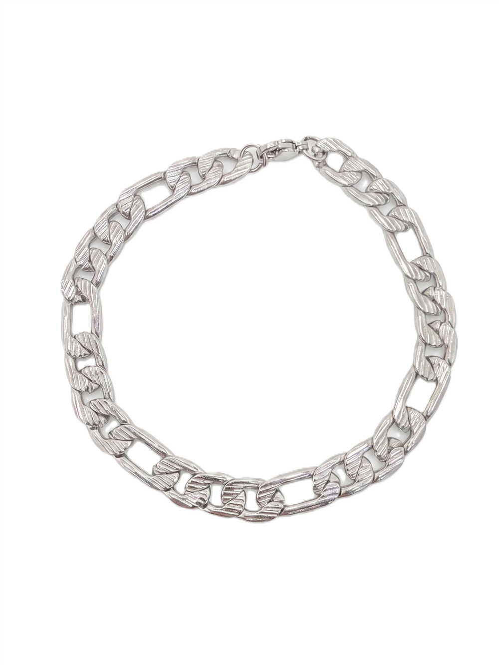 Erkek Çelik Bileklik SILVER 19cm