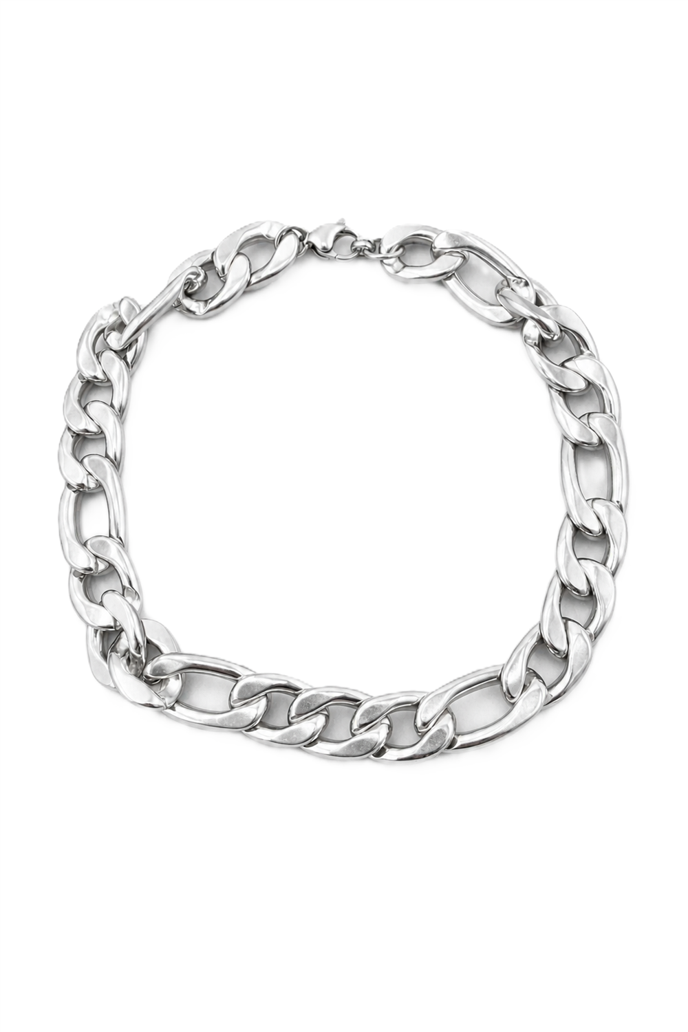 Erkek Çelik Bileklik SILVER 19cm