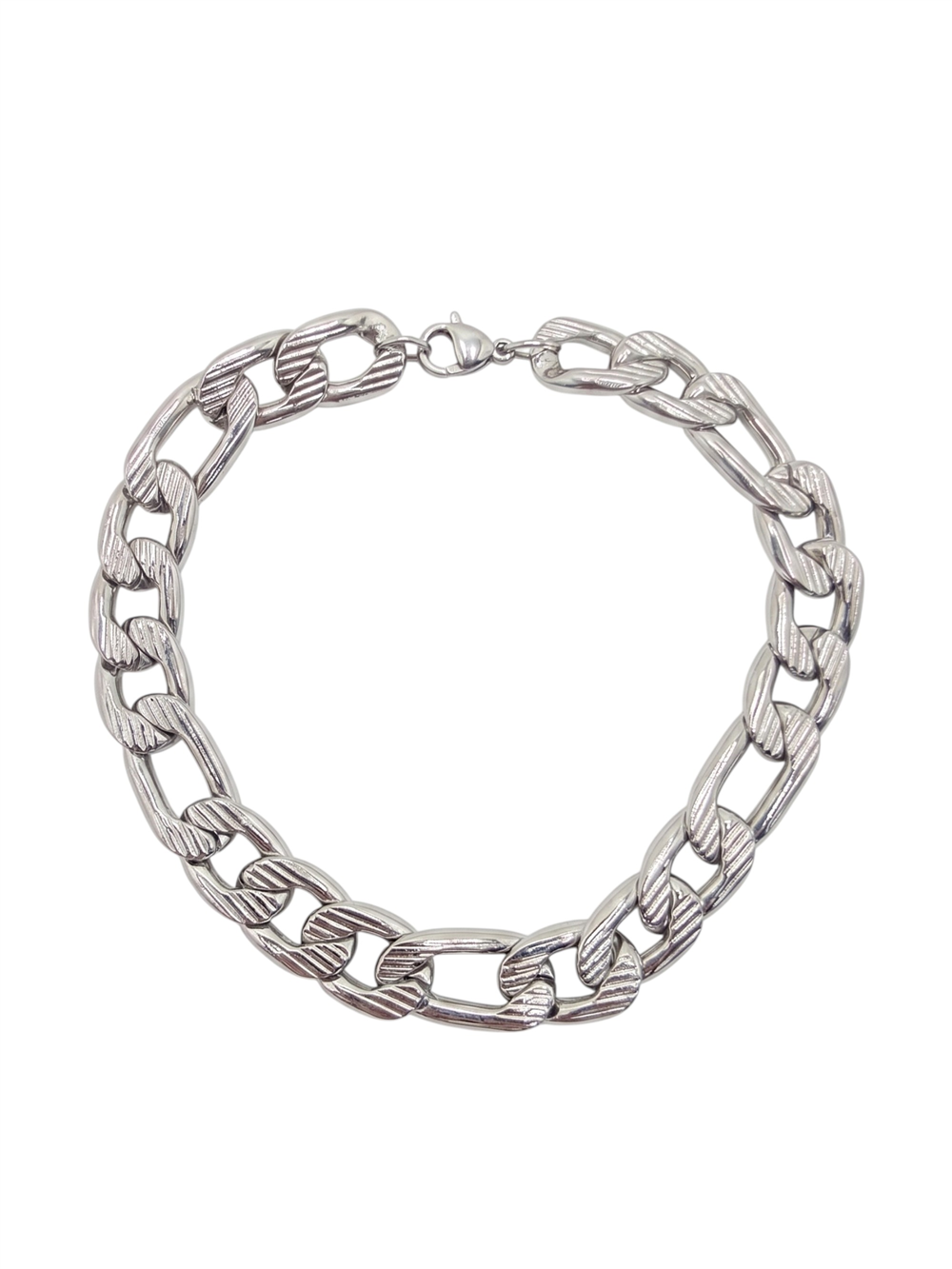 Erkek Çelik Bileklik SILVER 19cm
