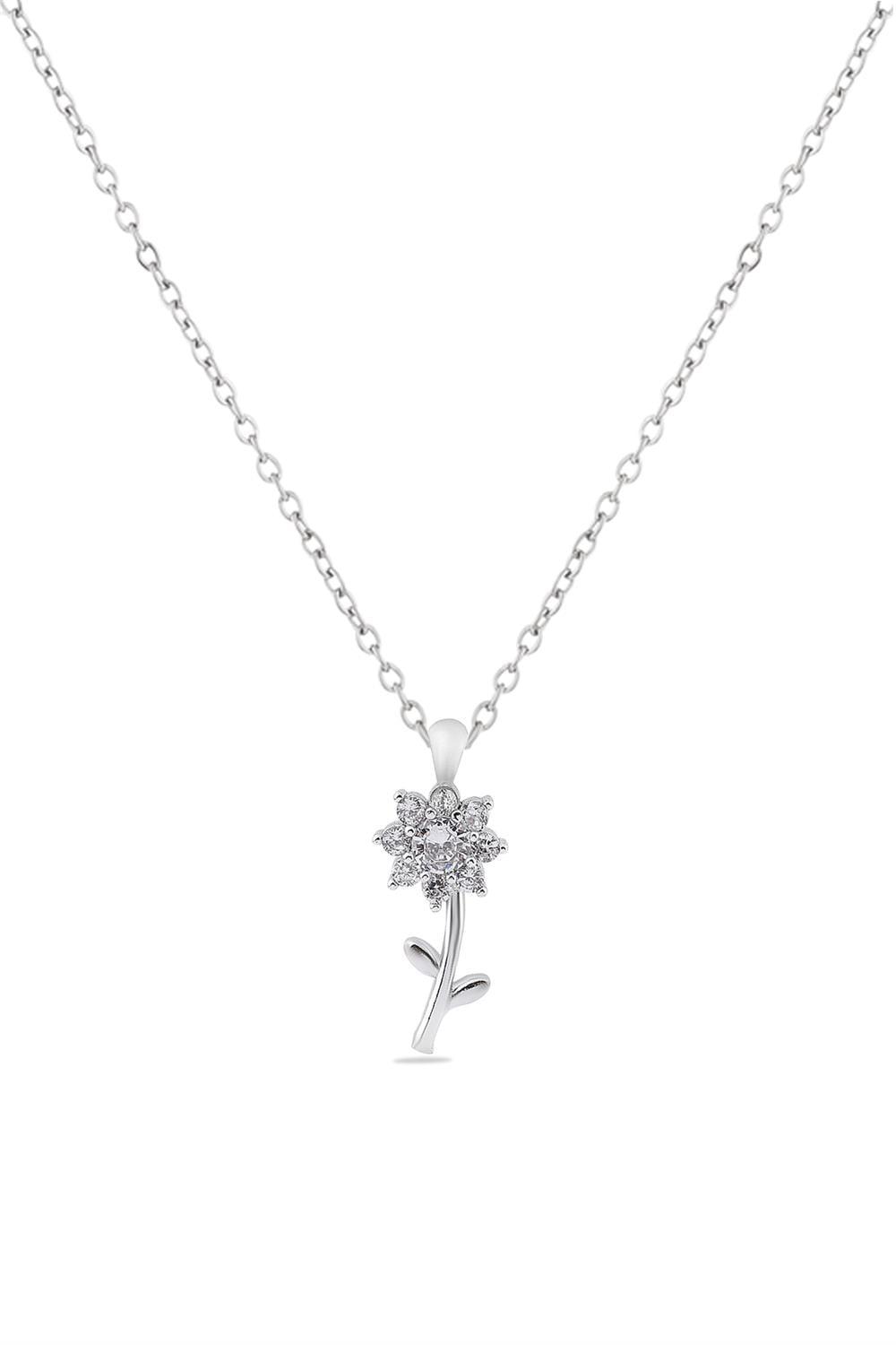 Gül Silver Zirkon Kolye