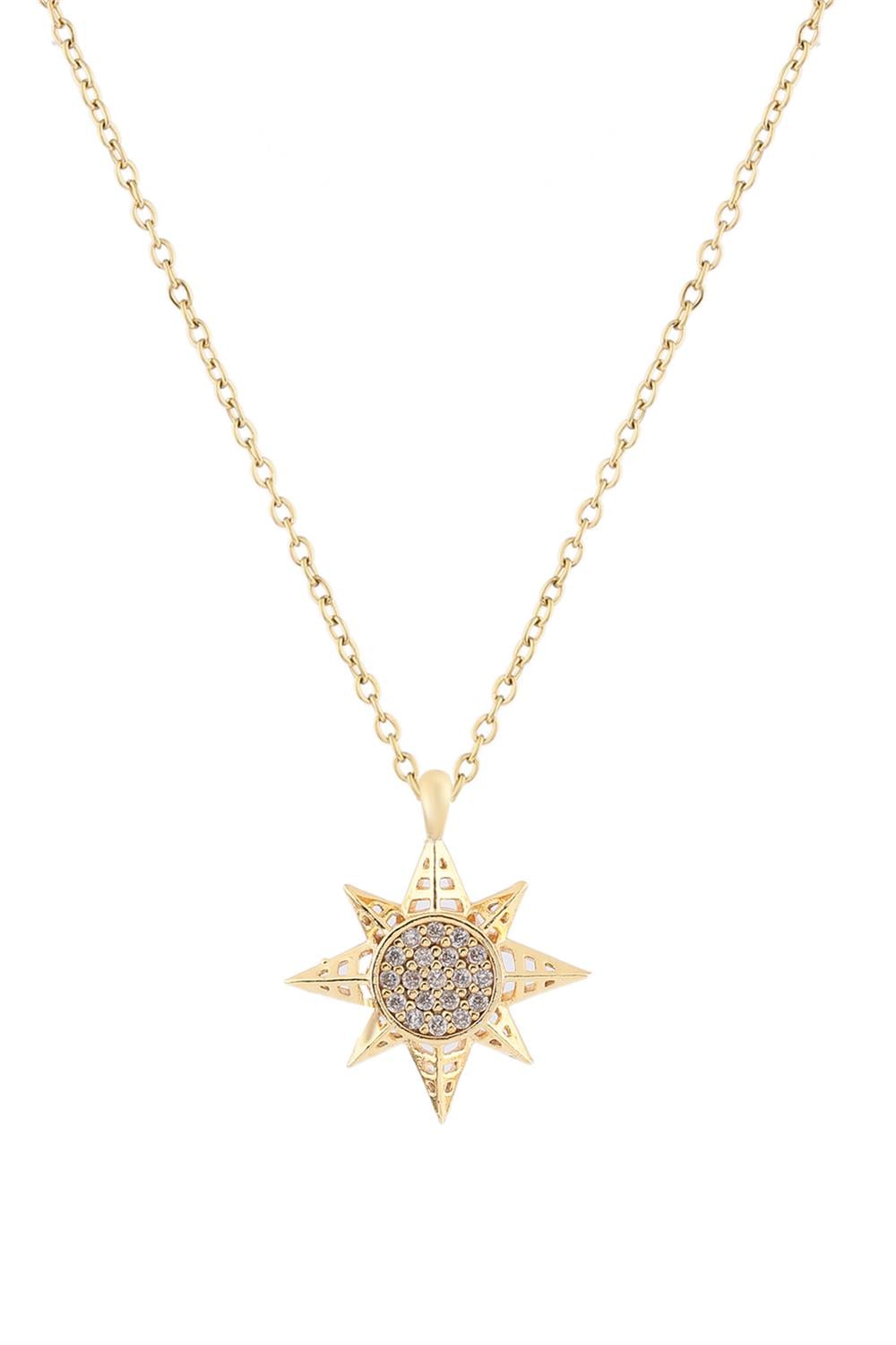 Güneş Gold Zirkon Kolye