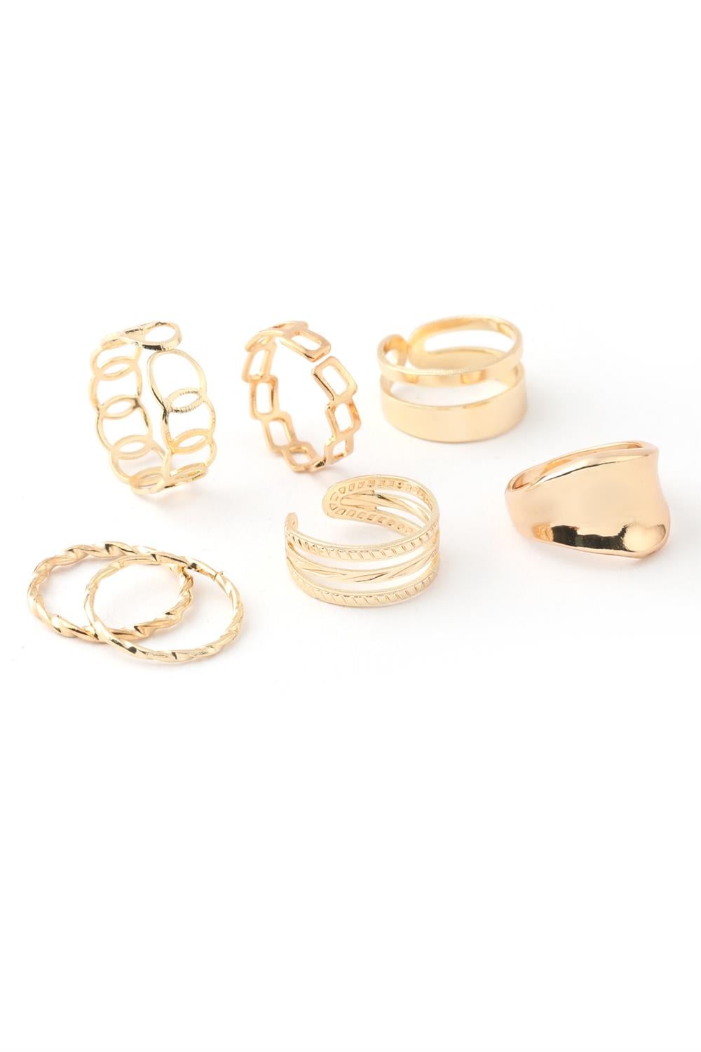 İthal Set Yüzük Gold