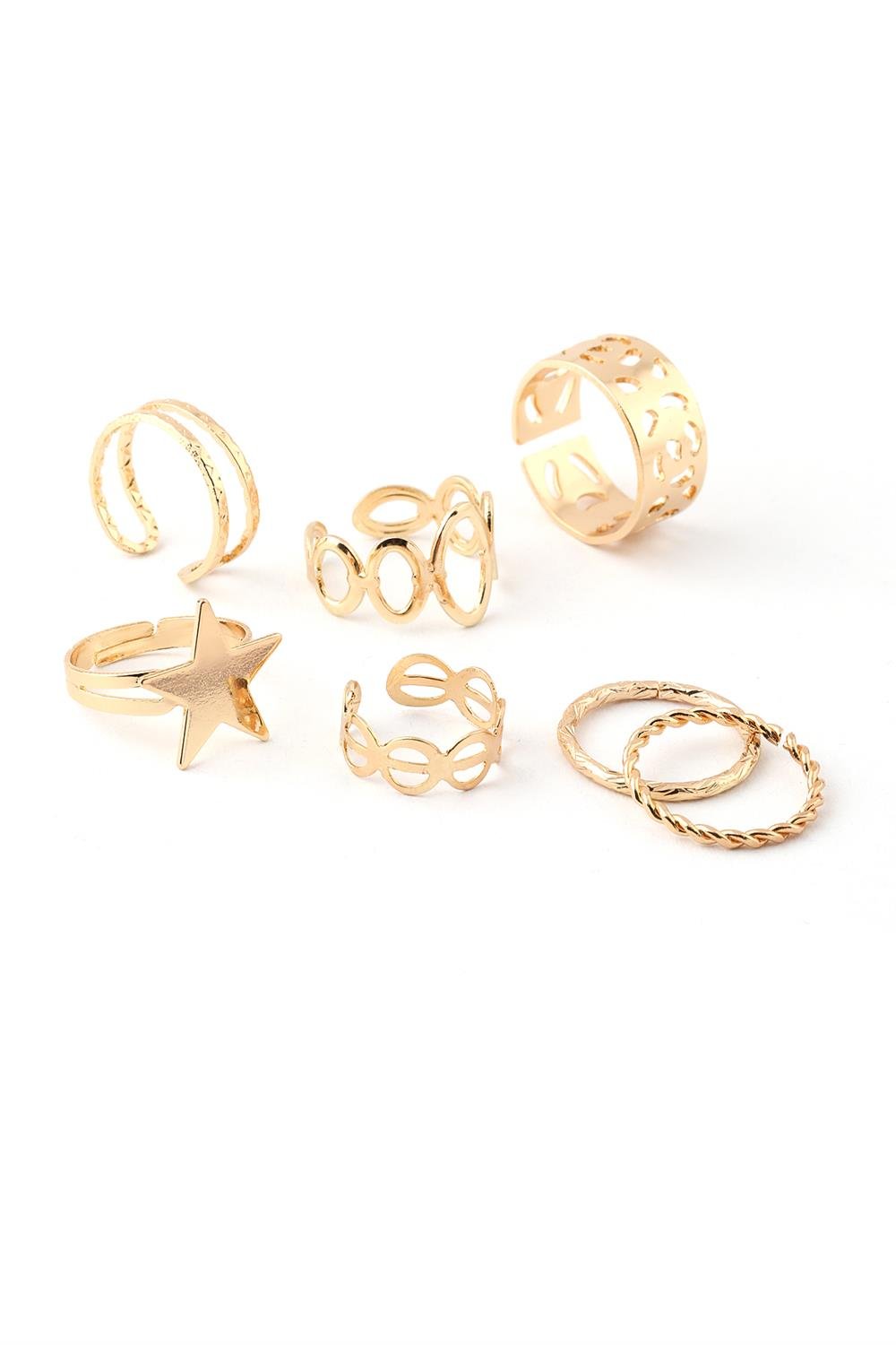 İthal Set Yüzük Gold