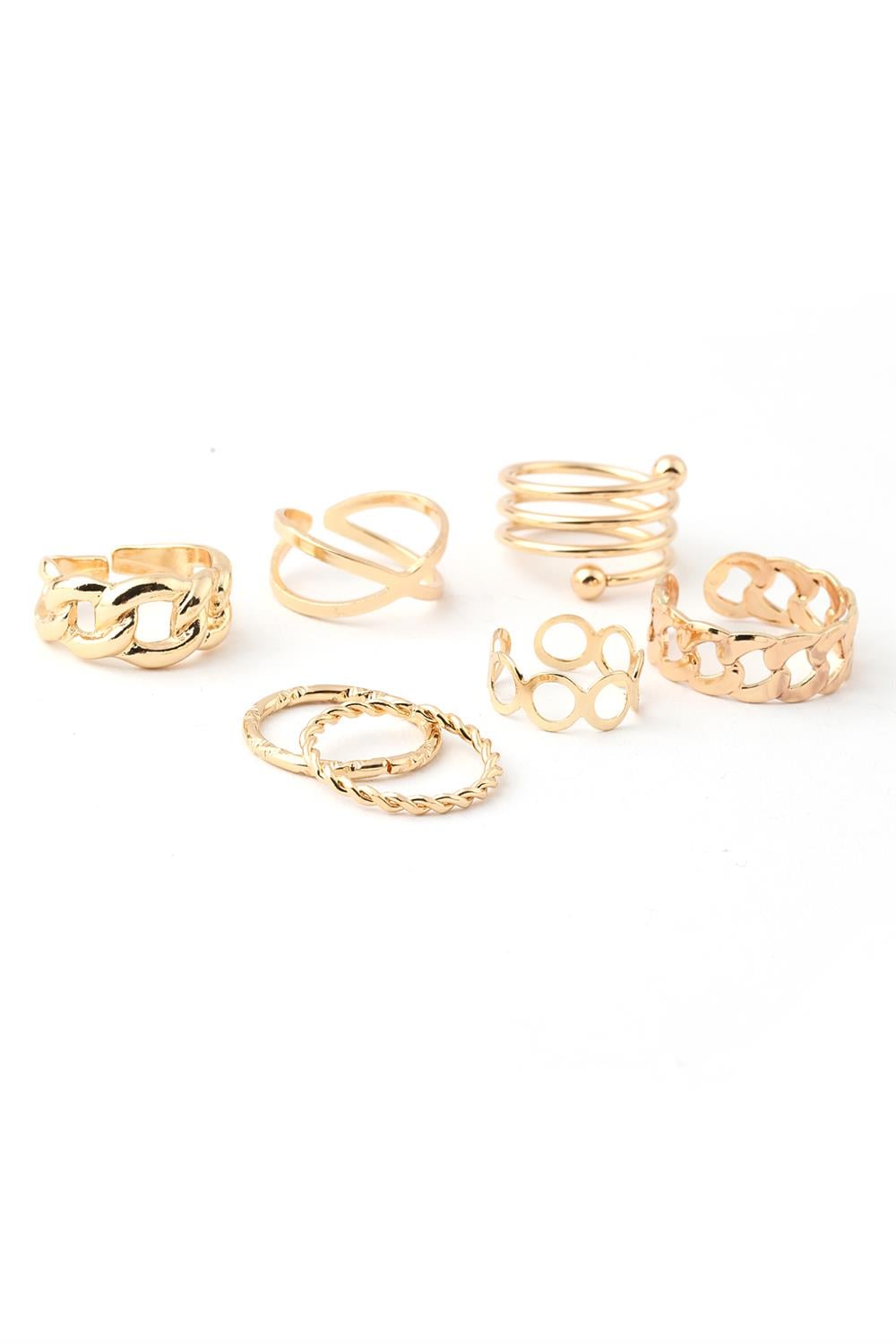 İthal Set Yüzük Gold