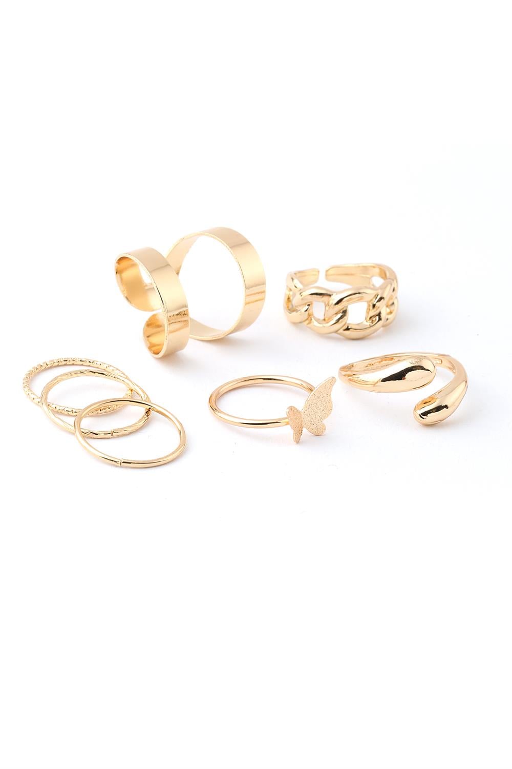 İthal Set Yüzük Gold