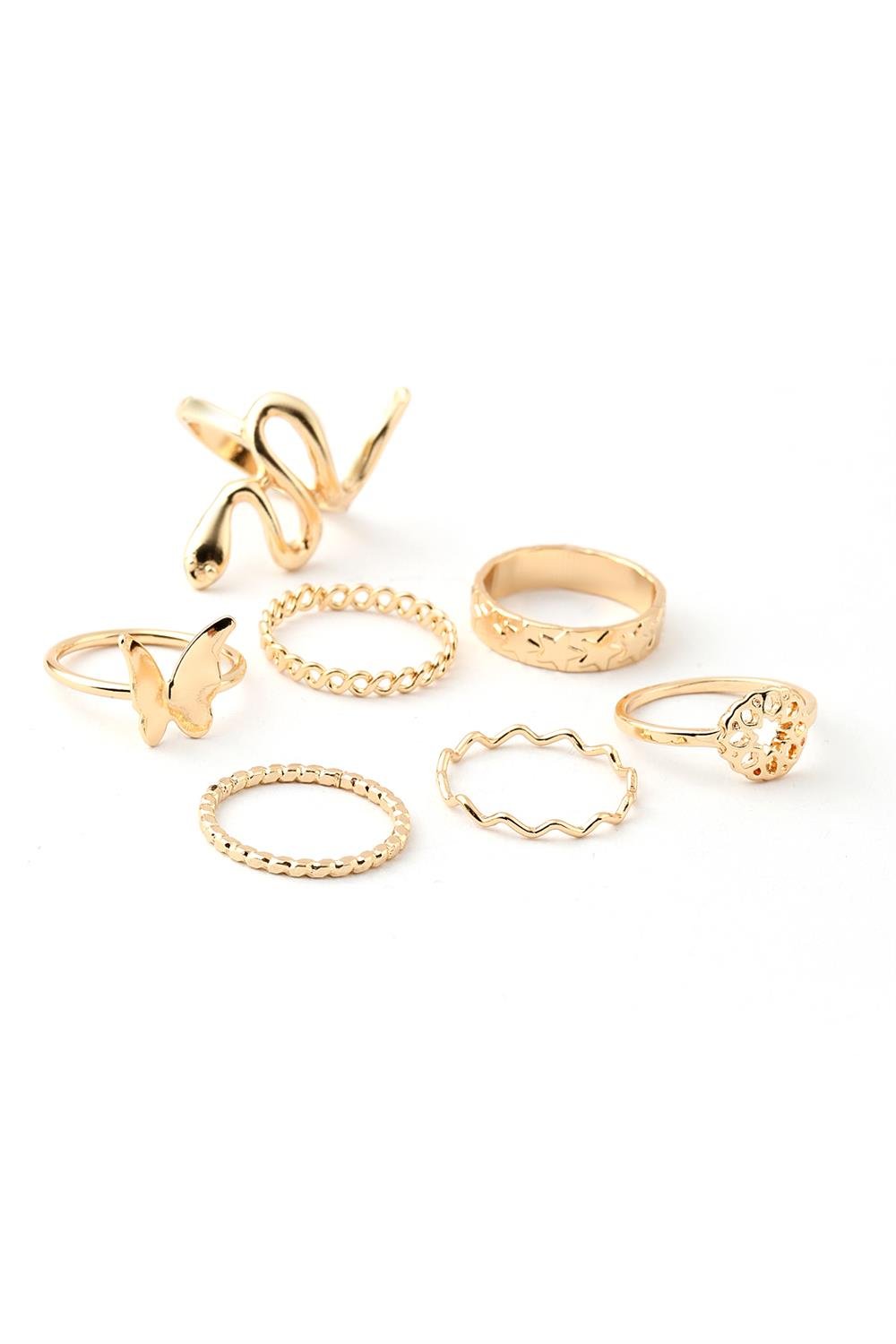 İthal Set Yüzük Gold