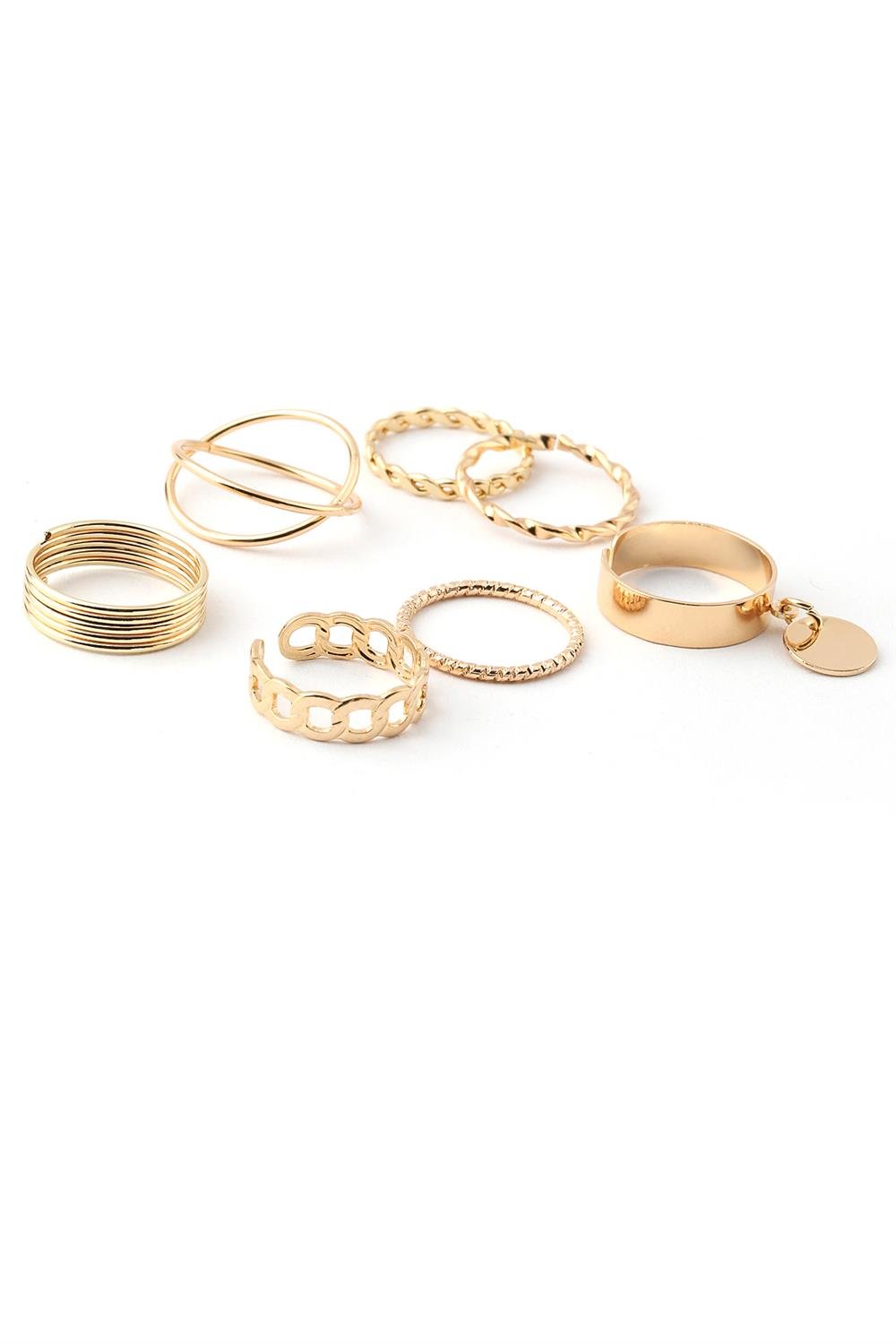 İthal Set Yüzük Gold