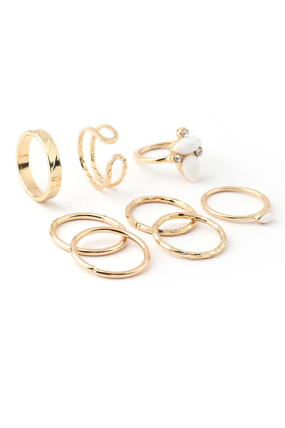 İthal Set Yüzük Gold