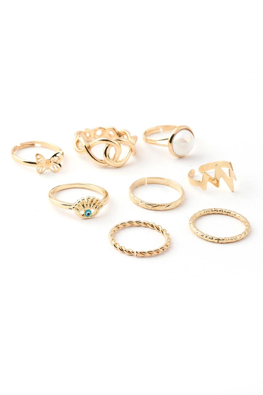 İthal Set Yüzük Gold