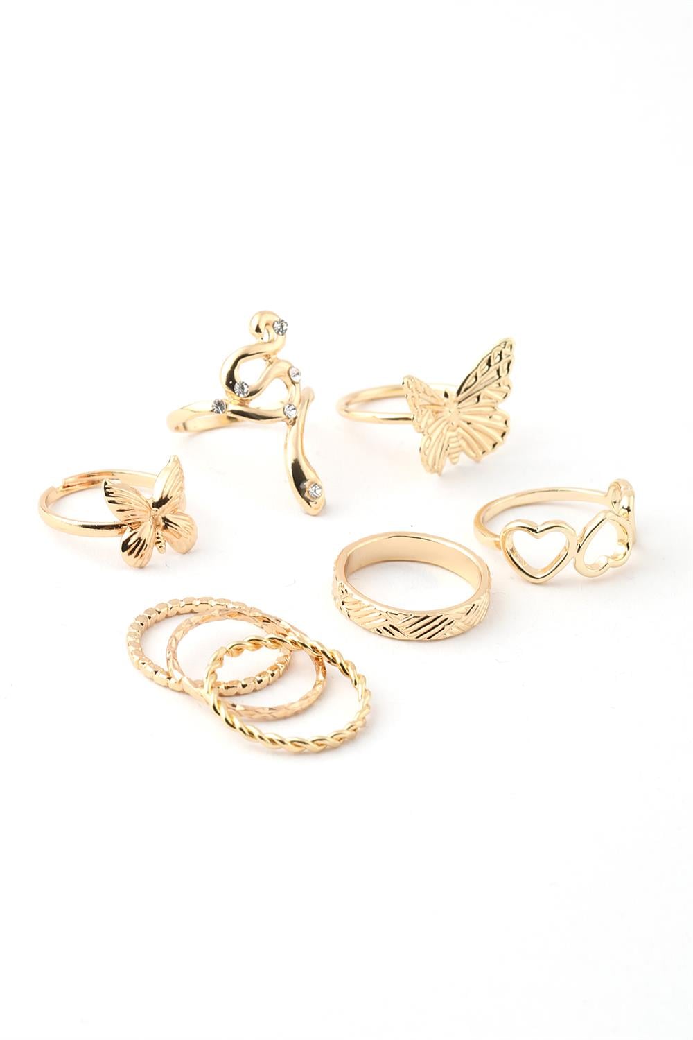 İthal Set Yüzük Gold