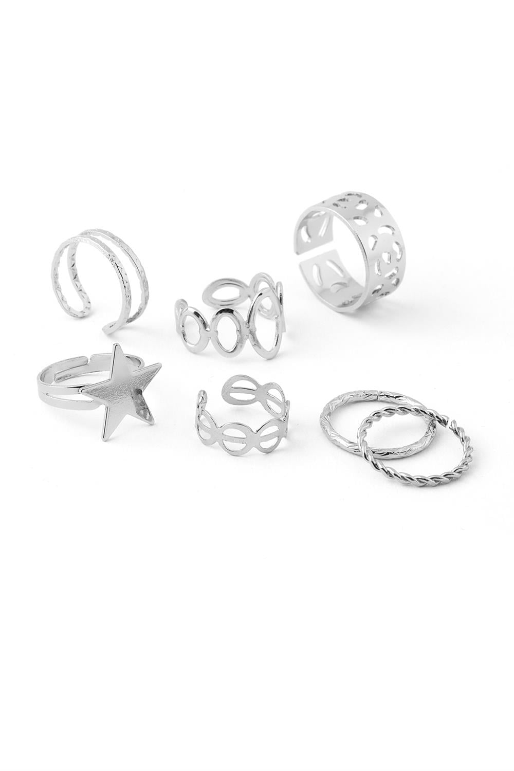 İthal Set Yüzük Silver
