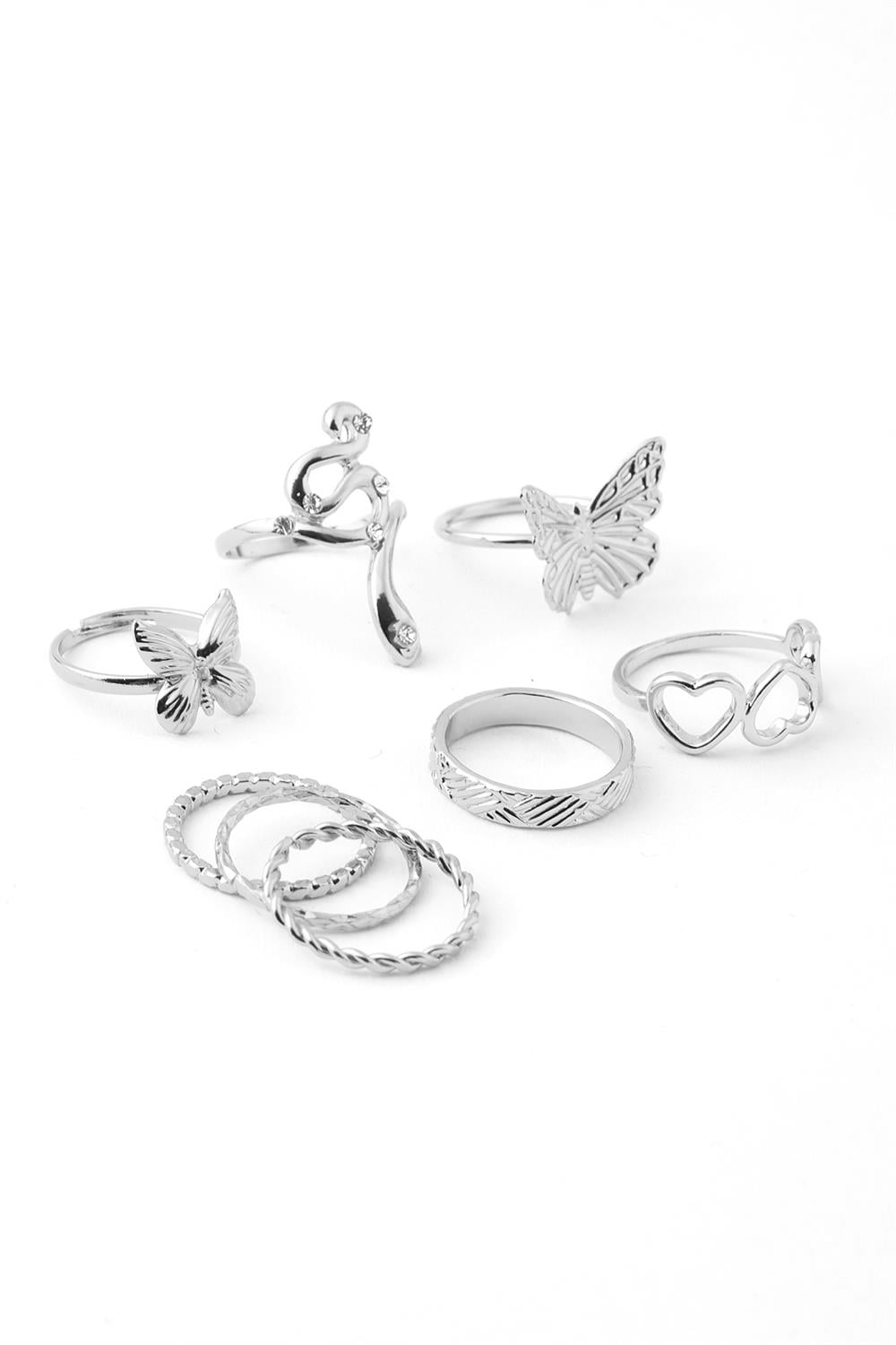İthal Set Yüzük Silver