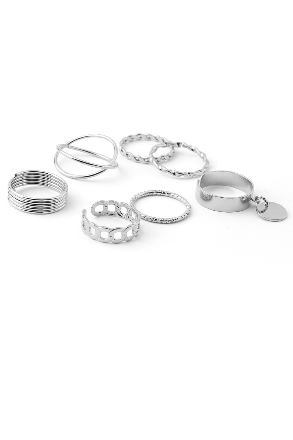 İthal Set Yüzük Silver