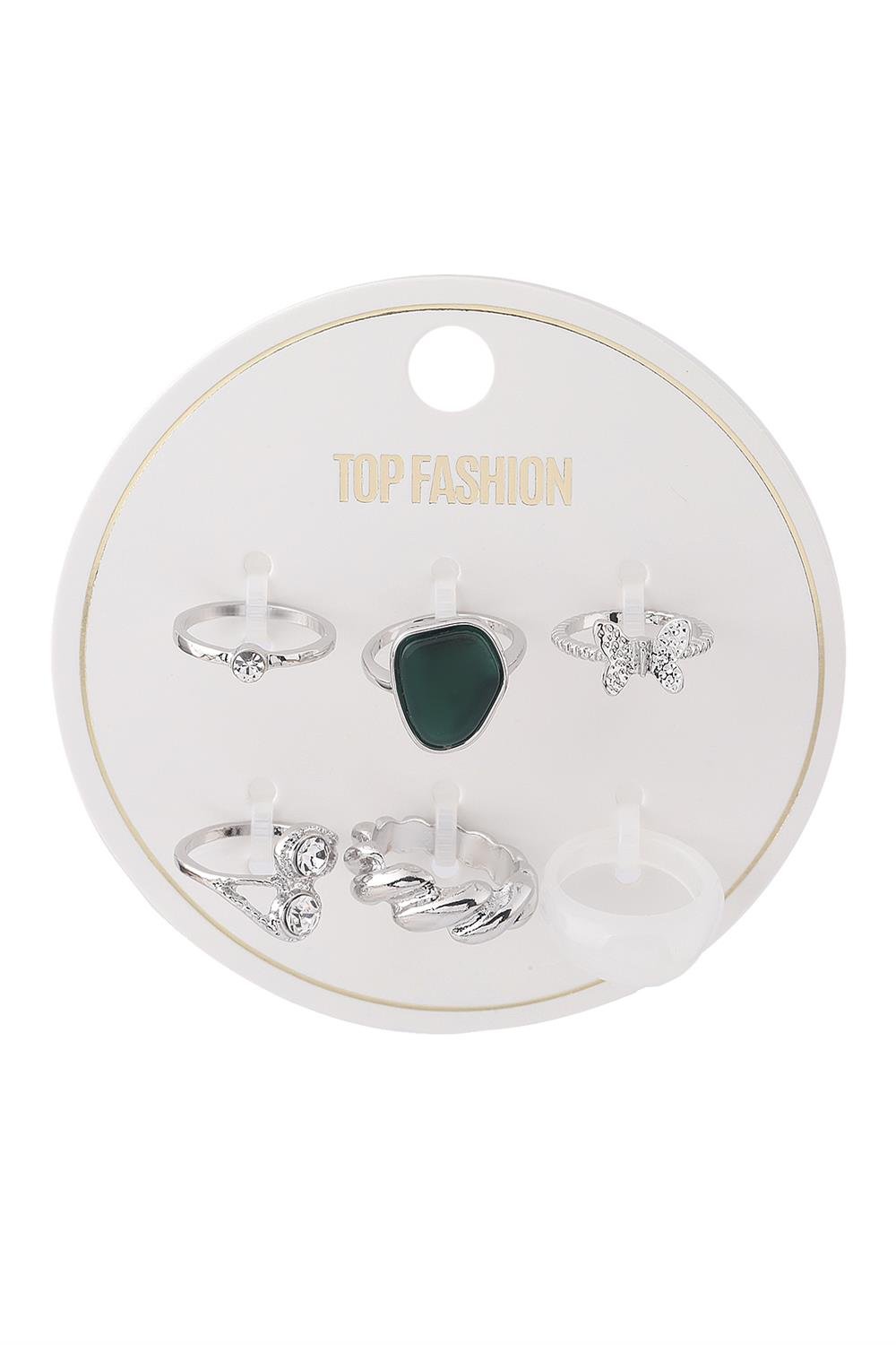 İthal Set Yüzük Silver