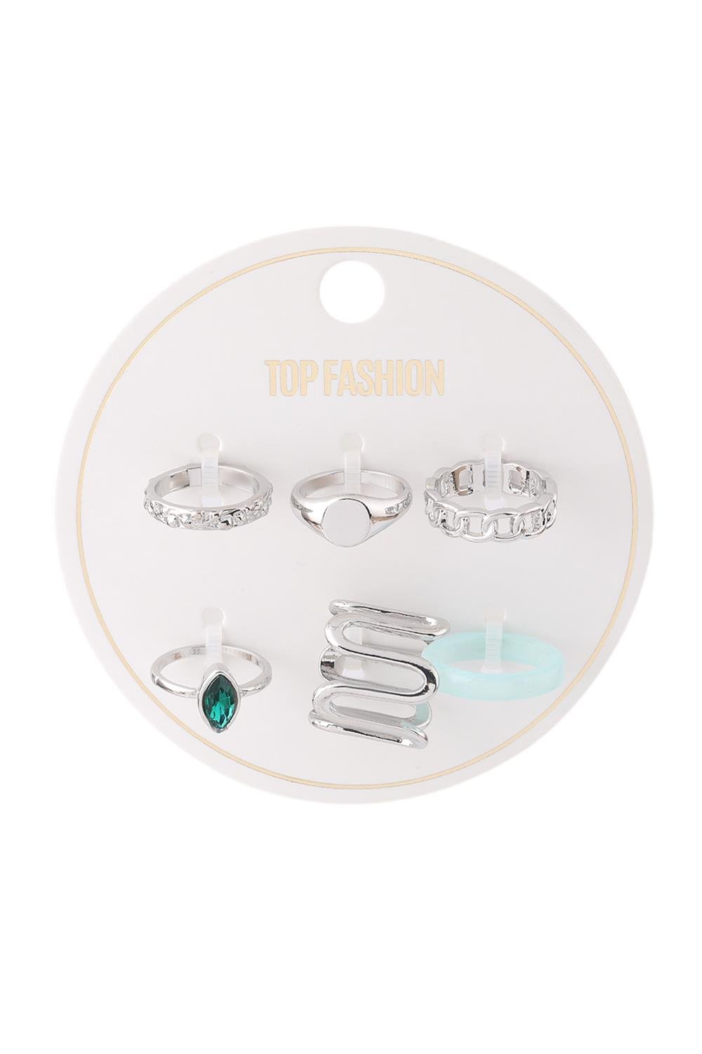 İthal Set Yüzük Silver