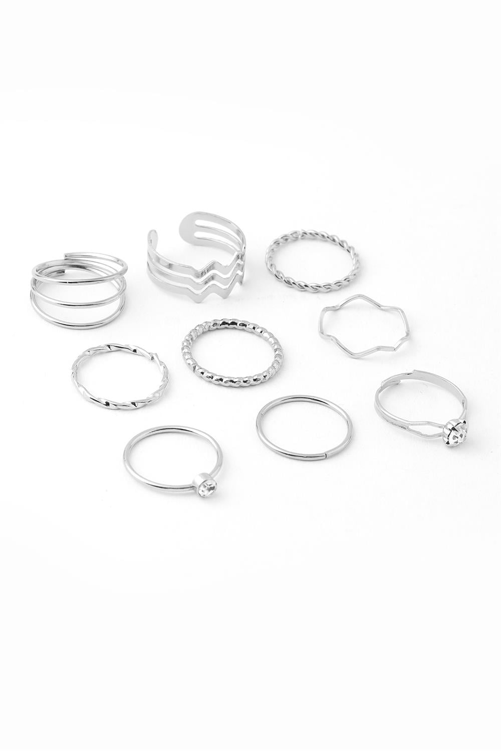 İthal Set Yüzük Silver