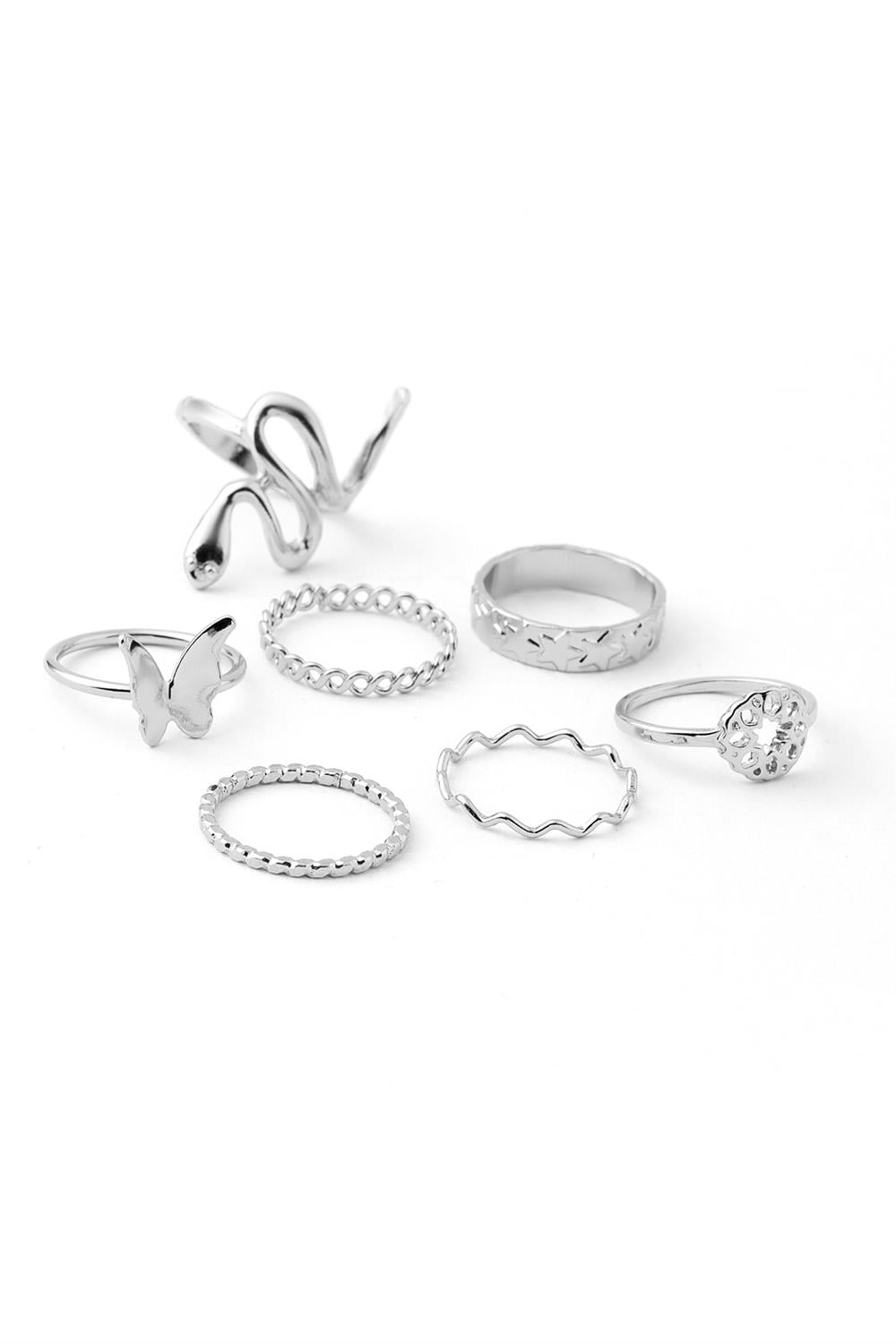 İthal Set Yüzük Silver