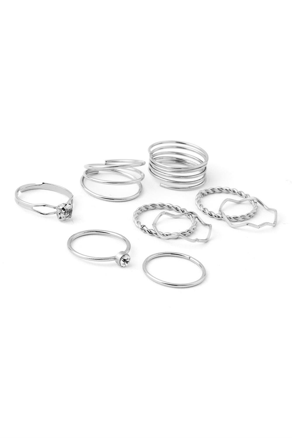 İthal Set Yüzük Silver