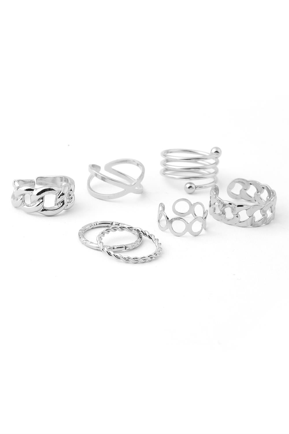 İthal Set Yüzük Silver