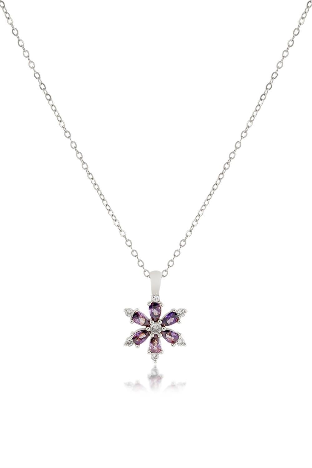 Lotus Çiçeği Çelik Kolye SILVER
