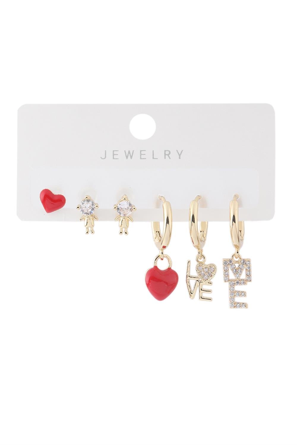 Vip Altılı Set Küpe Gold