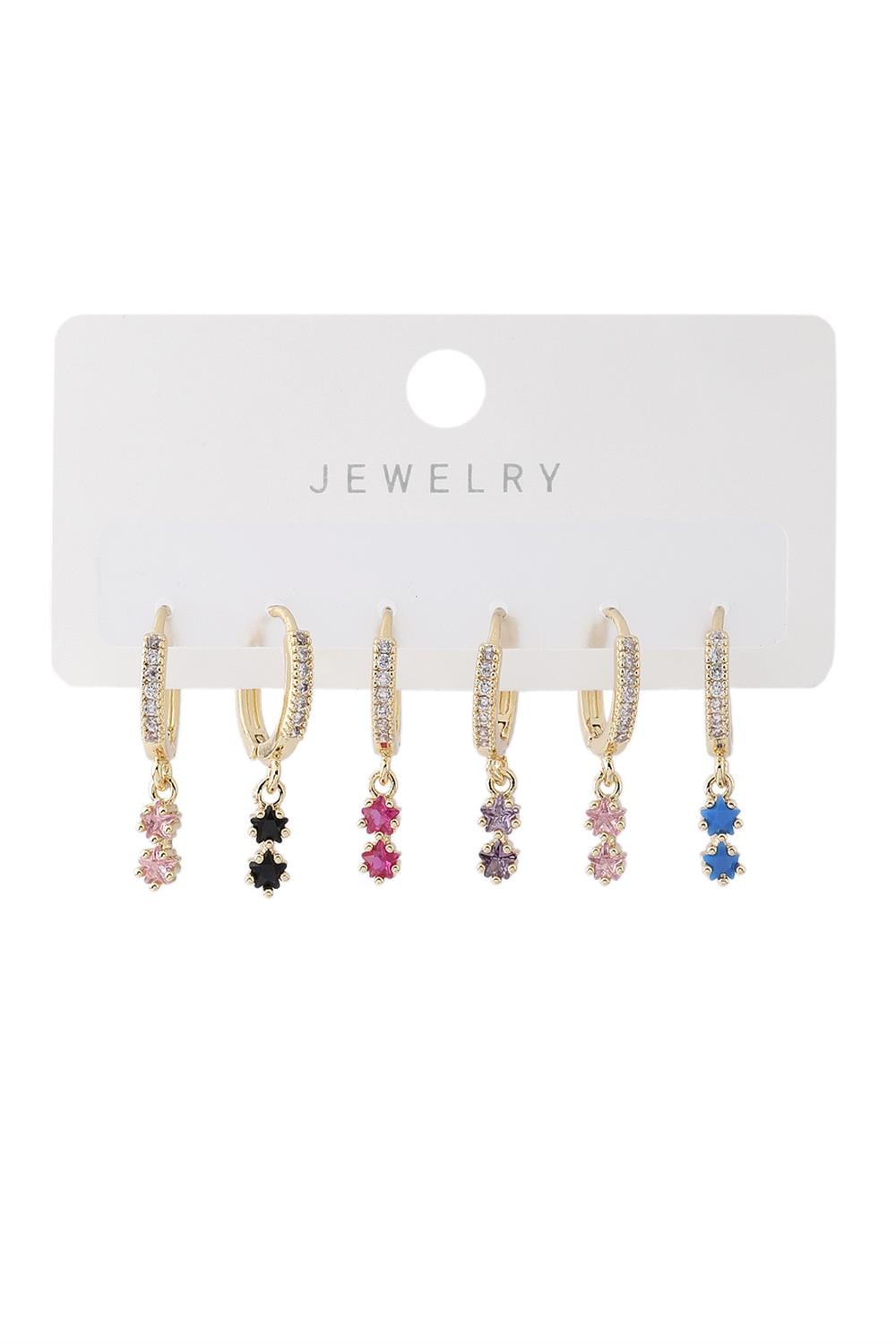 Vip Altılı Set Küpe Gold