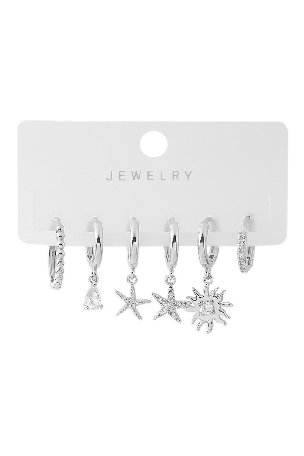 Vip Altılı Set Küpe Silver