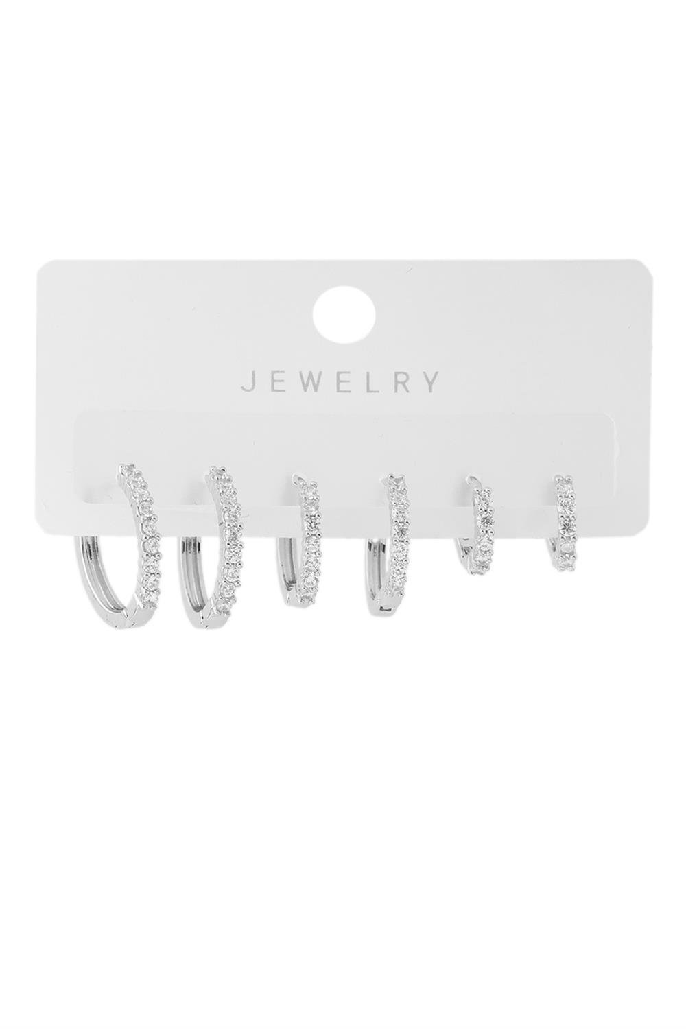 Vip Altılı Set Küpe Silver