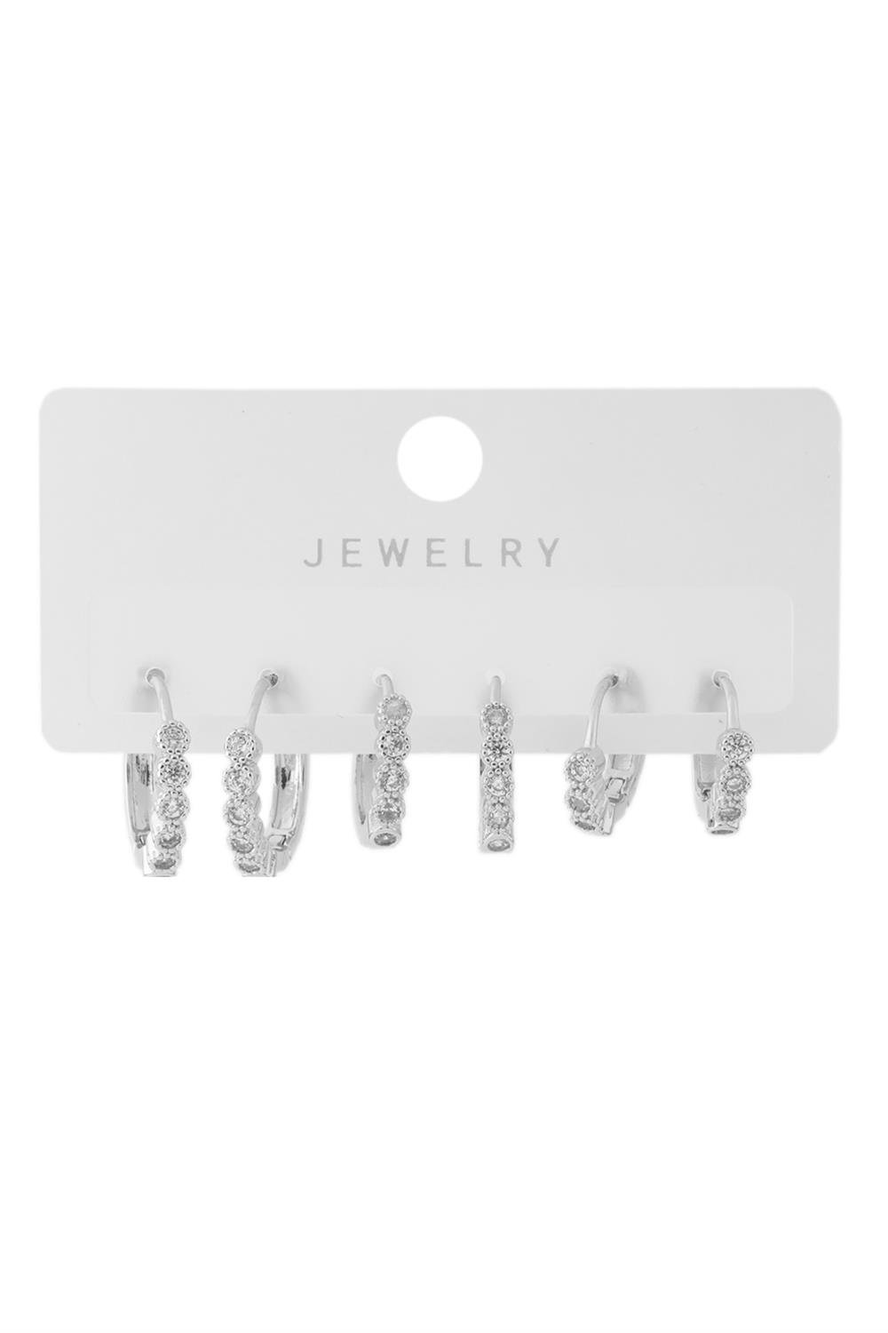 Vip Altılı Set Küpe Silver