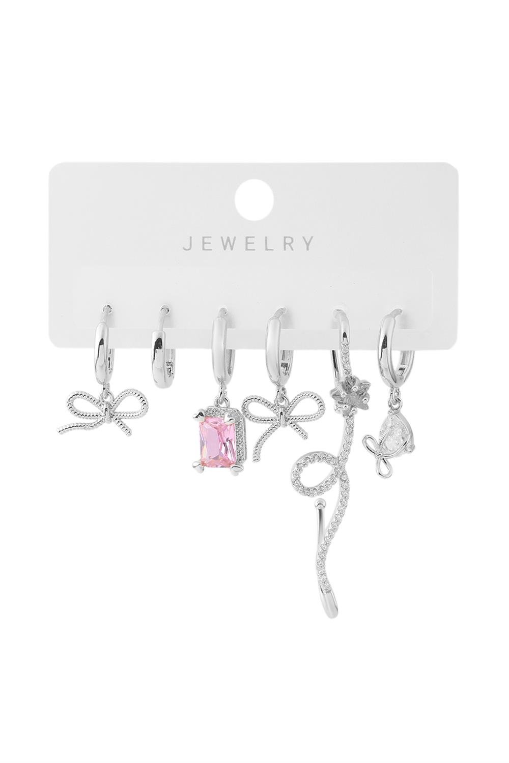 Vip Altılı Set Küpe Silver