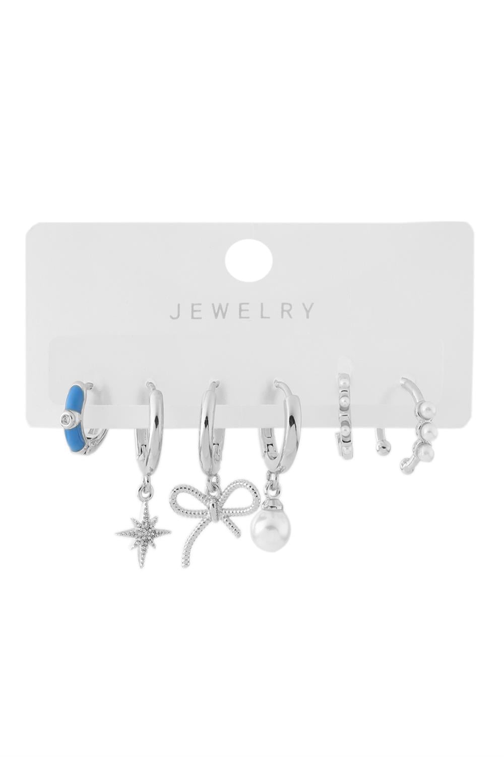 Vip Altılı Set Küpe Silver