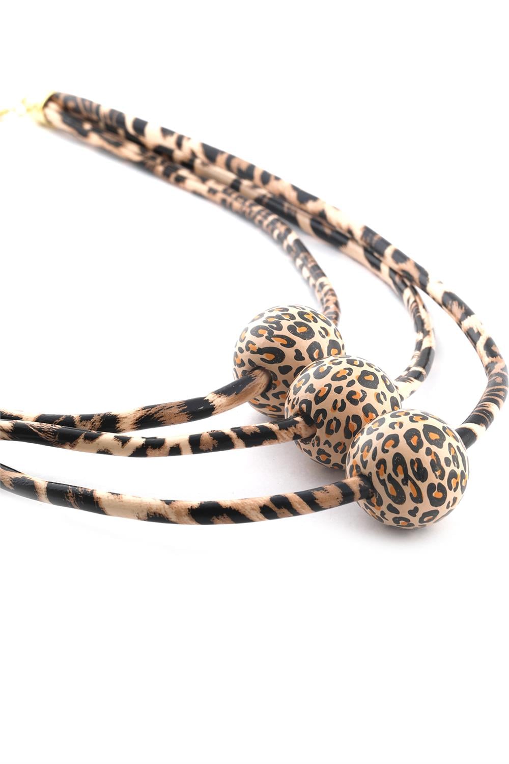 VIP Leopar Desenli Kolye