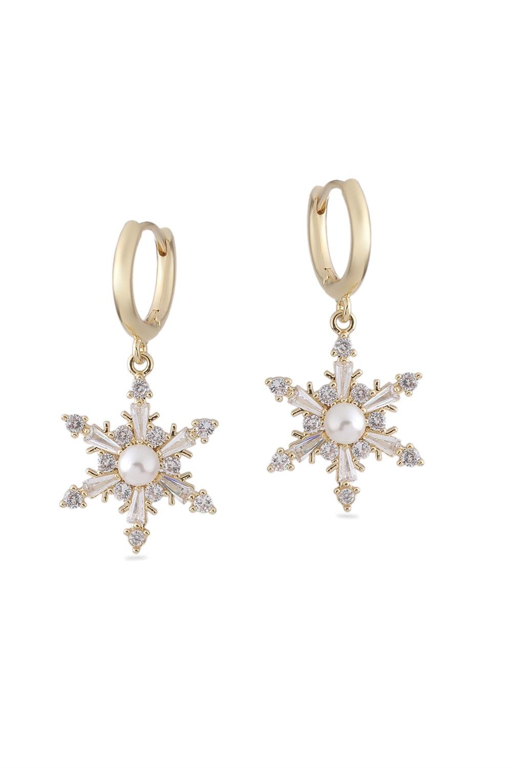 VIP Taşlı Küpe Gold