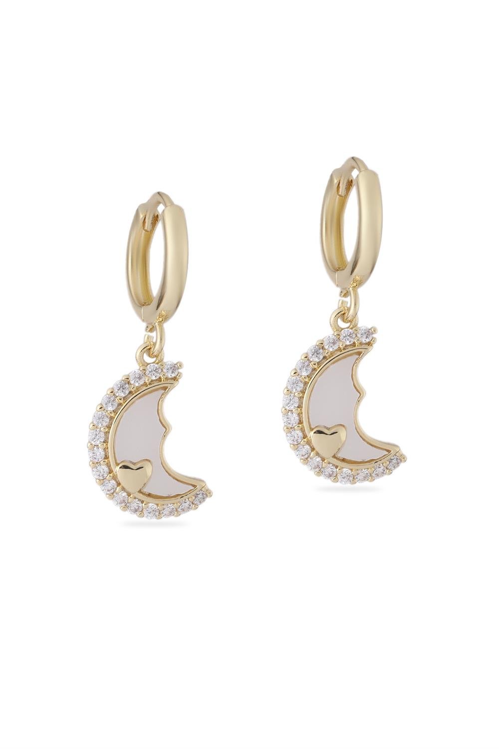 VIP Taşlı Küpe Gold