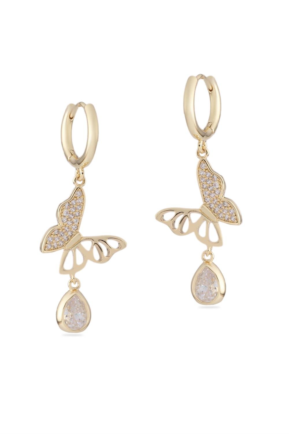 VIP Taşlı Küpe Gold