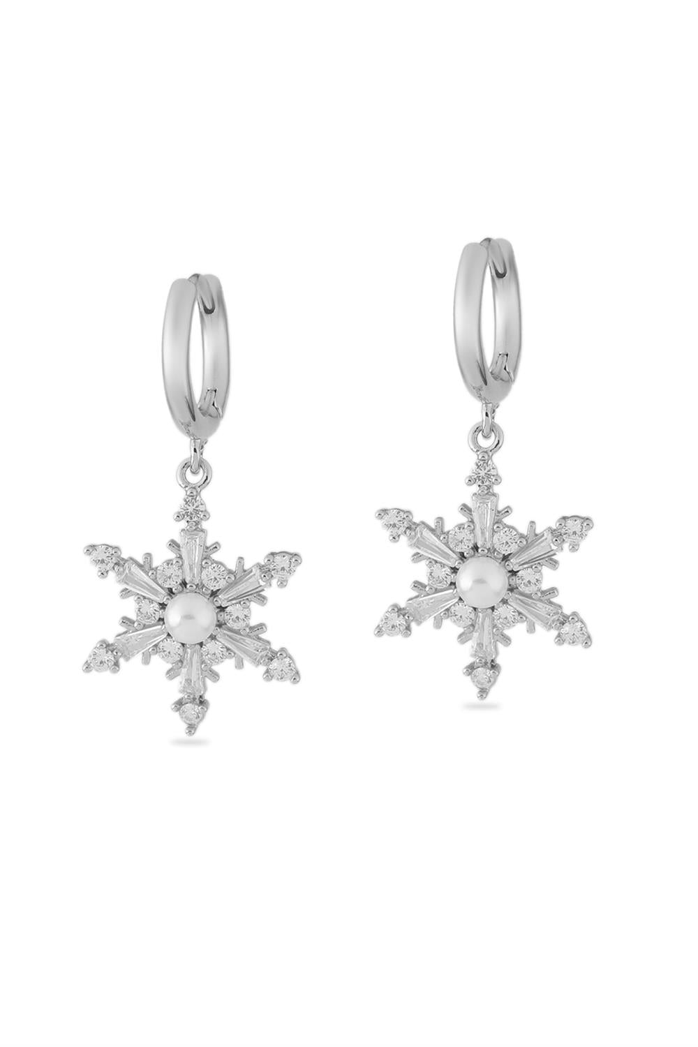 VIP Taşlı Küpe Silver