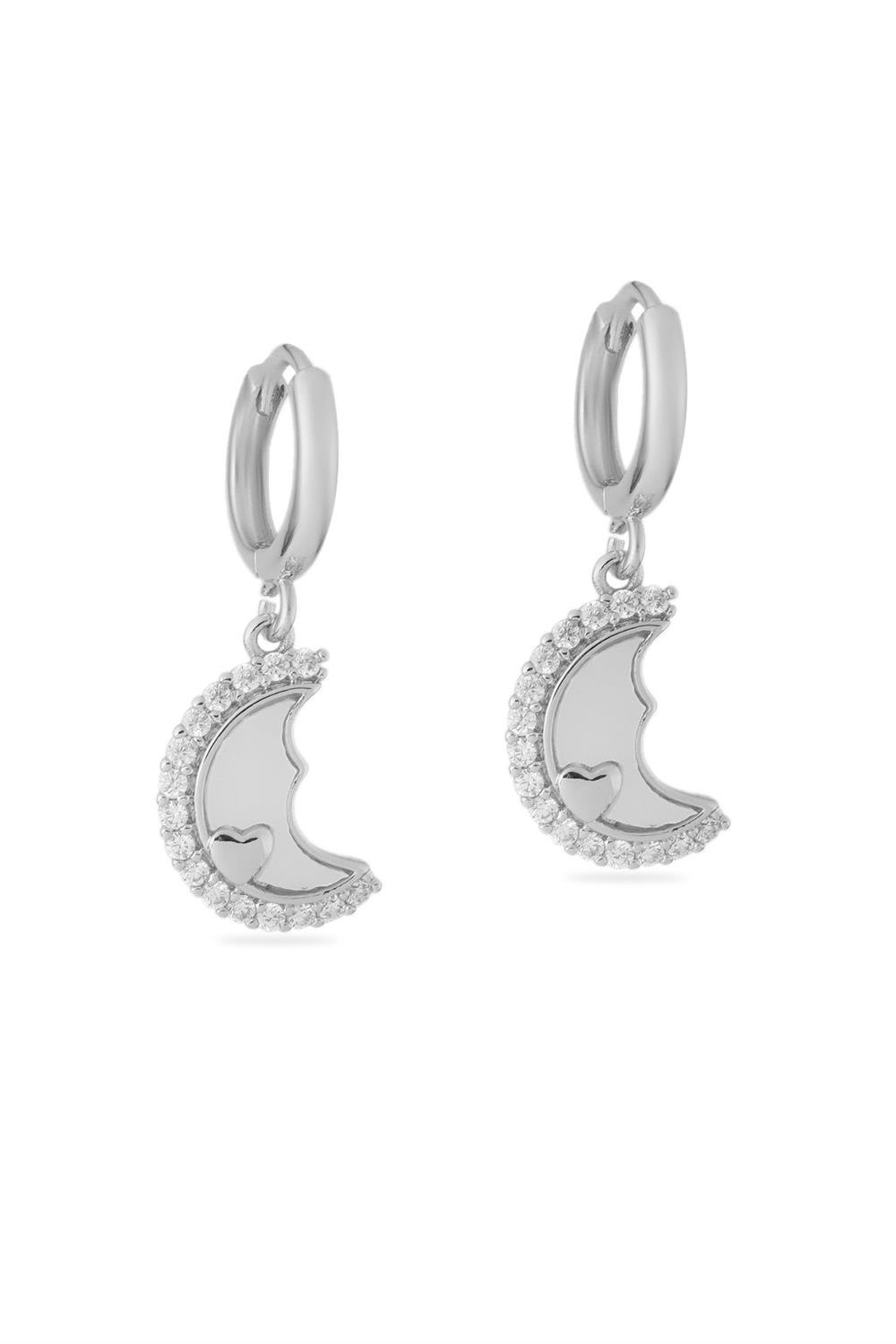 VIP Taşlı Küpe Silver