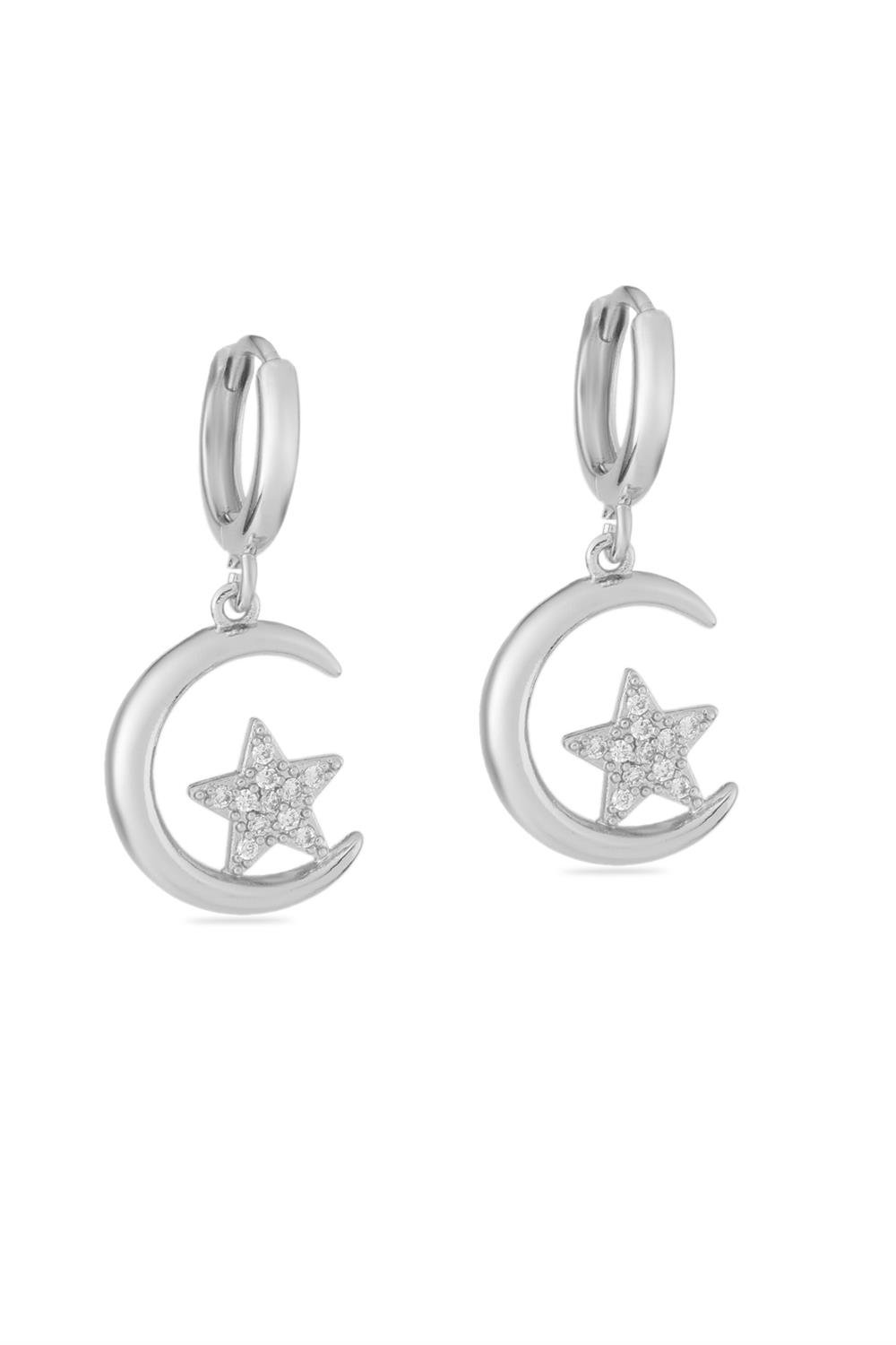 VIP Taşlı Küpe Silver