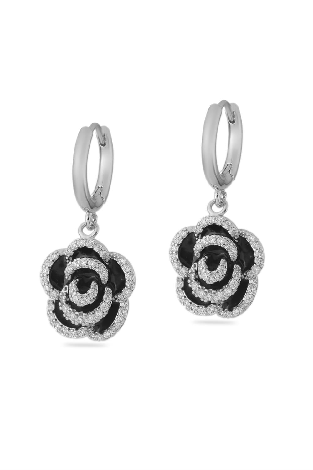 VIP Taşlı Küpe Silver