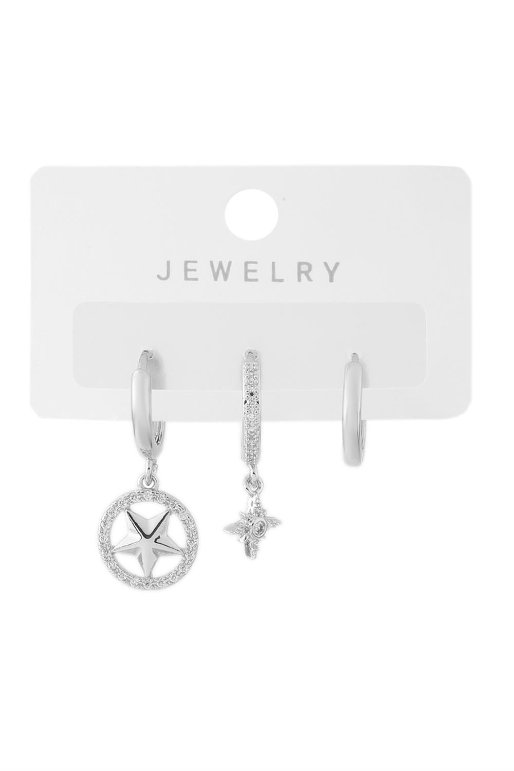 Vip Üçlü Küpe Silver