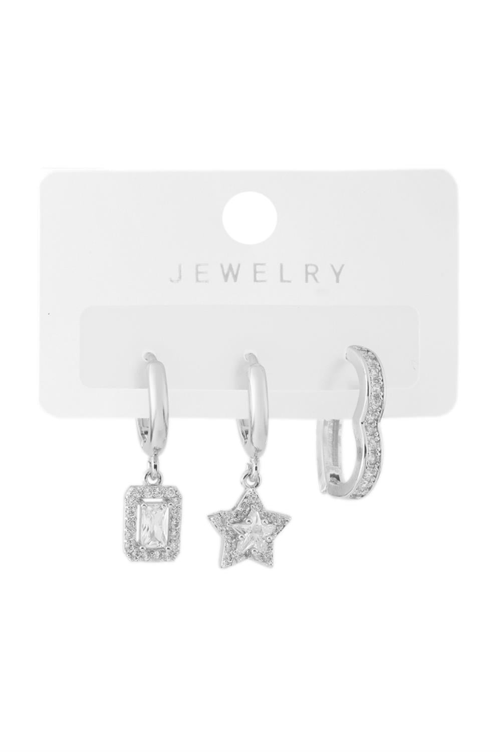 Vip Üçlü Küpe Silver