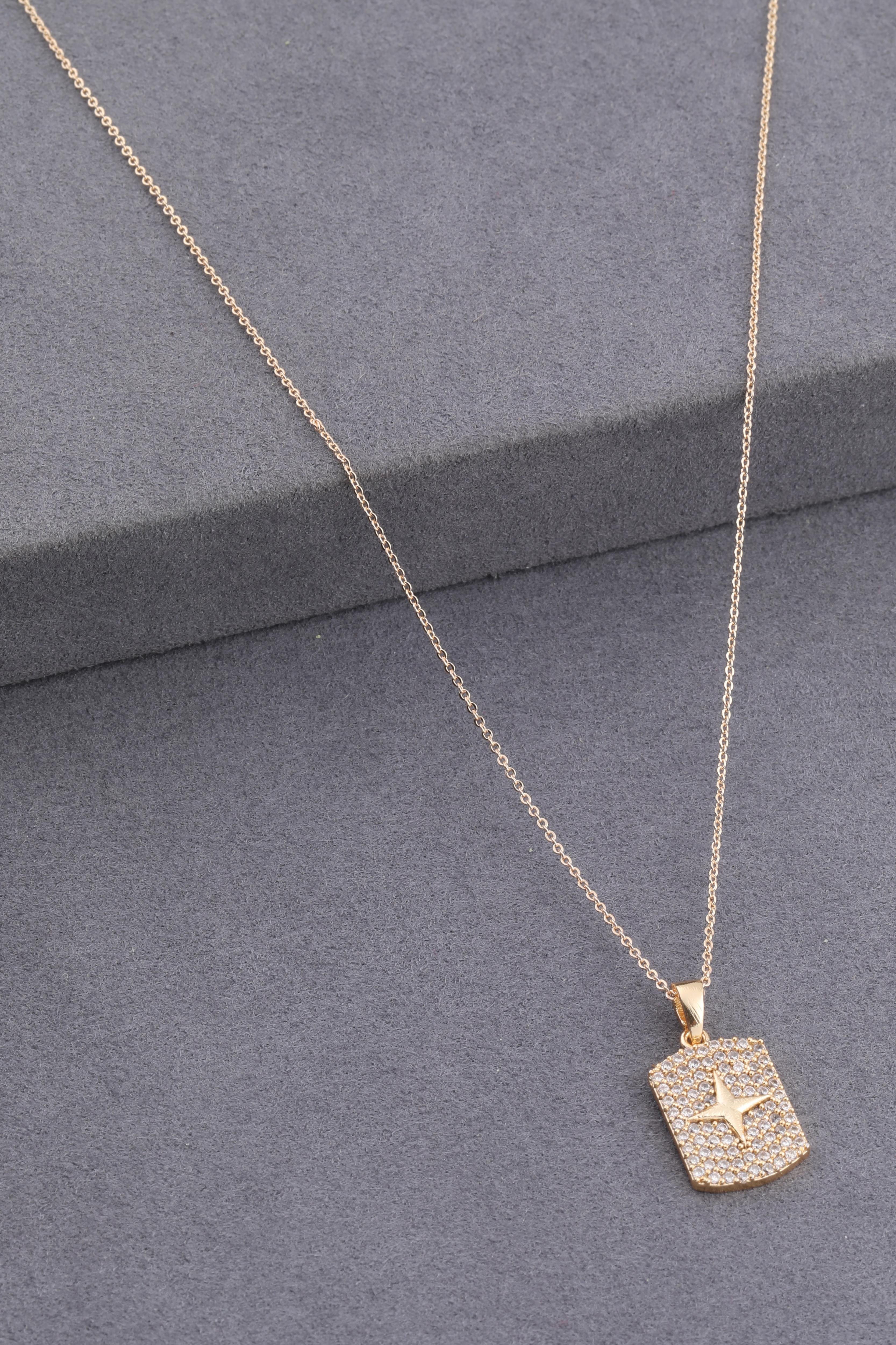 Zirkon Kolye Gold
