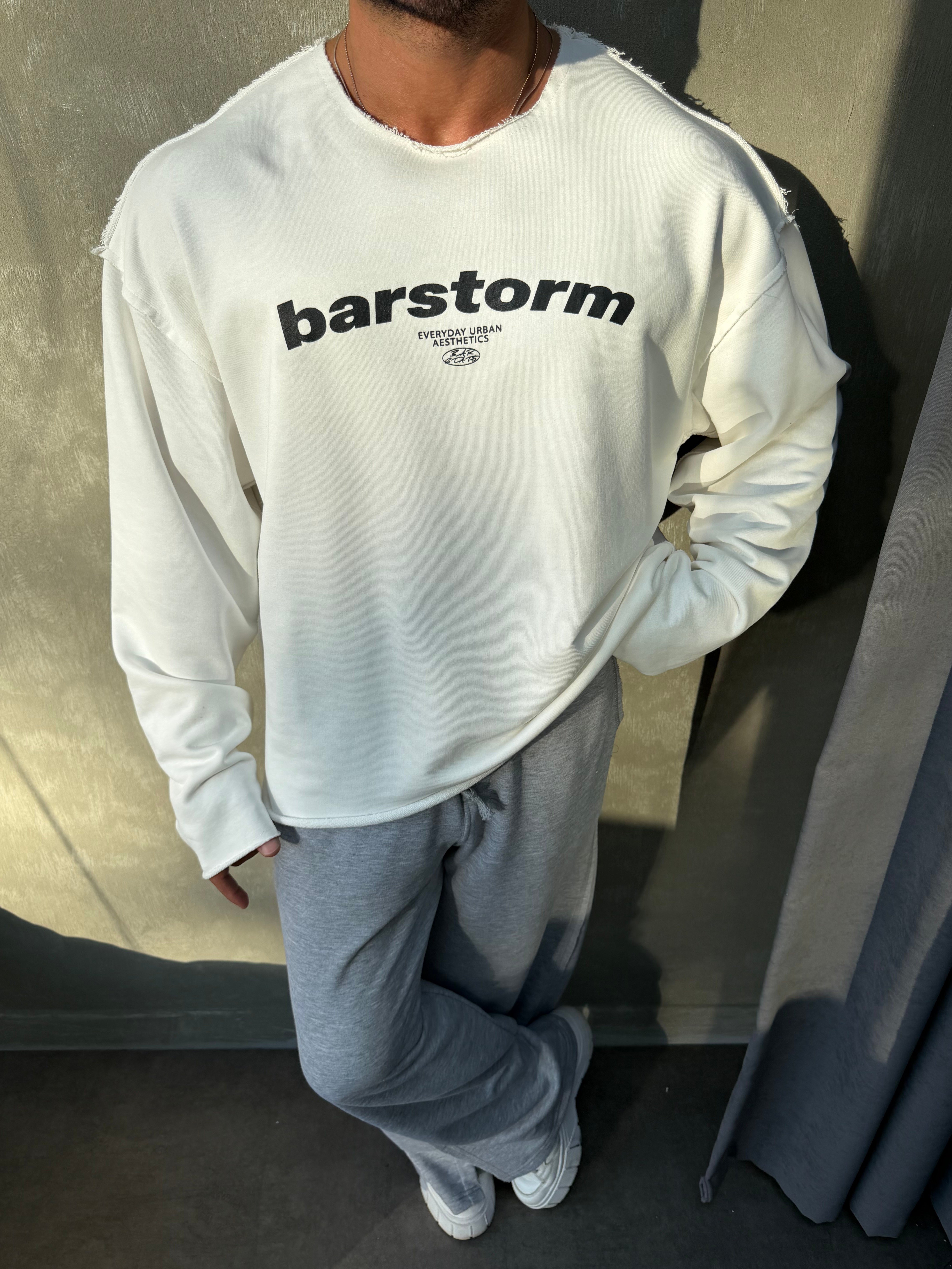   ÖZEL SERİ ÇİFT TARAFLI OVERSIZE SWEAT BEYAZ