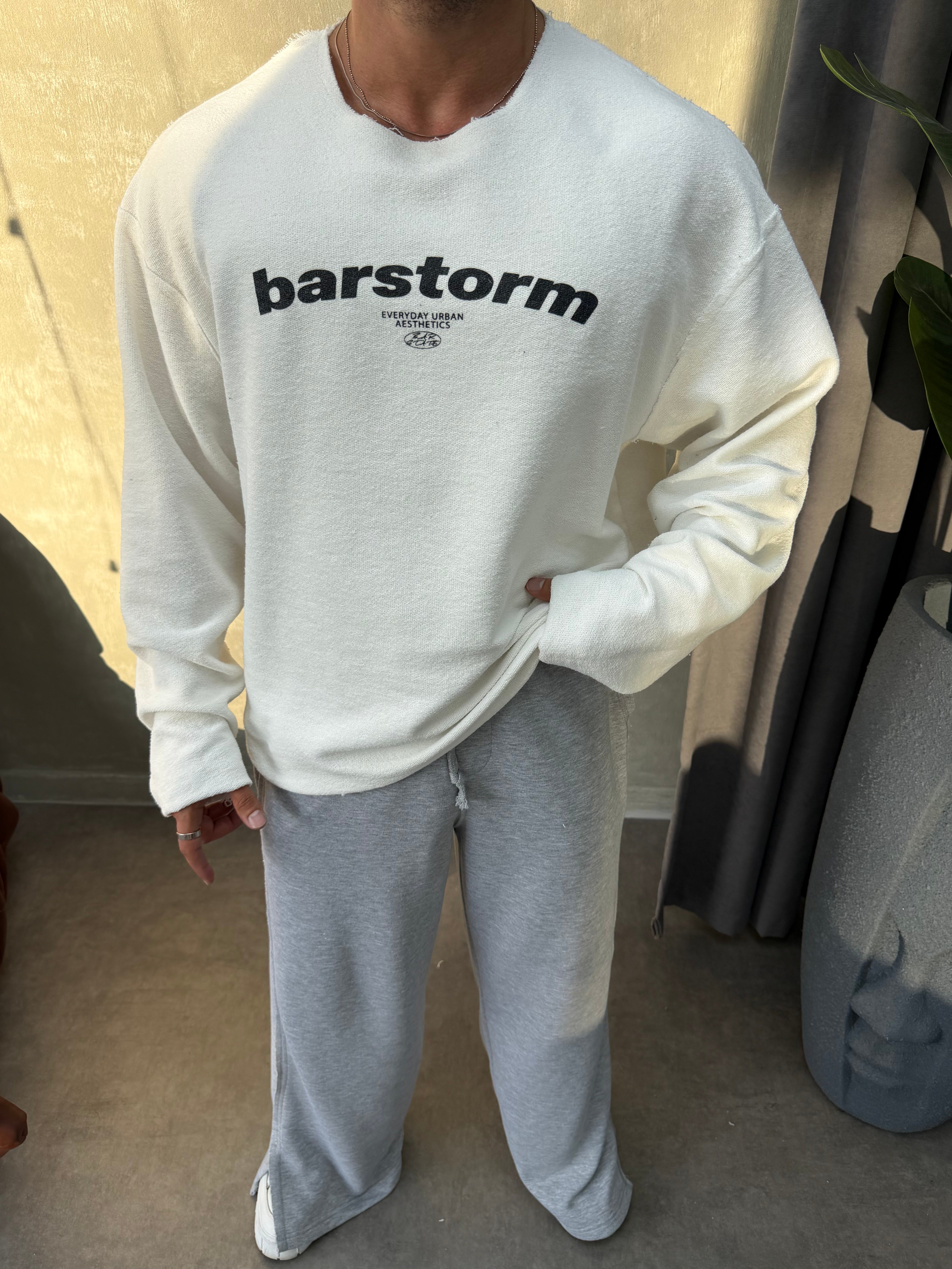   ÖZEL SERİ ÇİFT TARAFLI OVERSIZE SWEAT BEYAZ