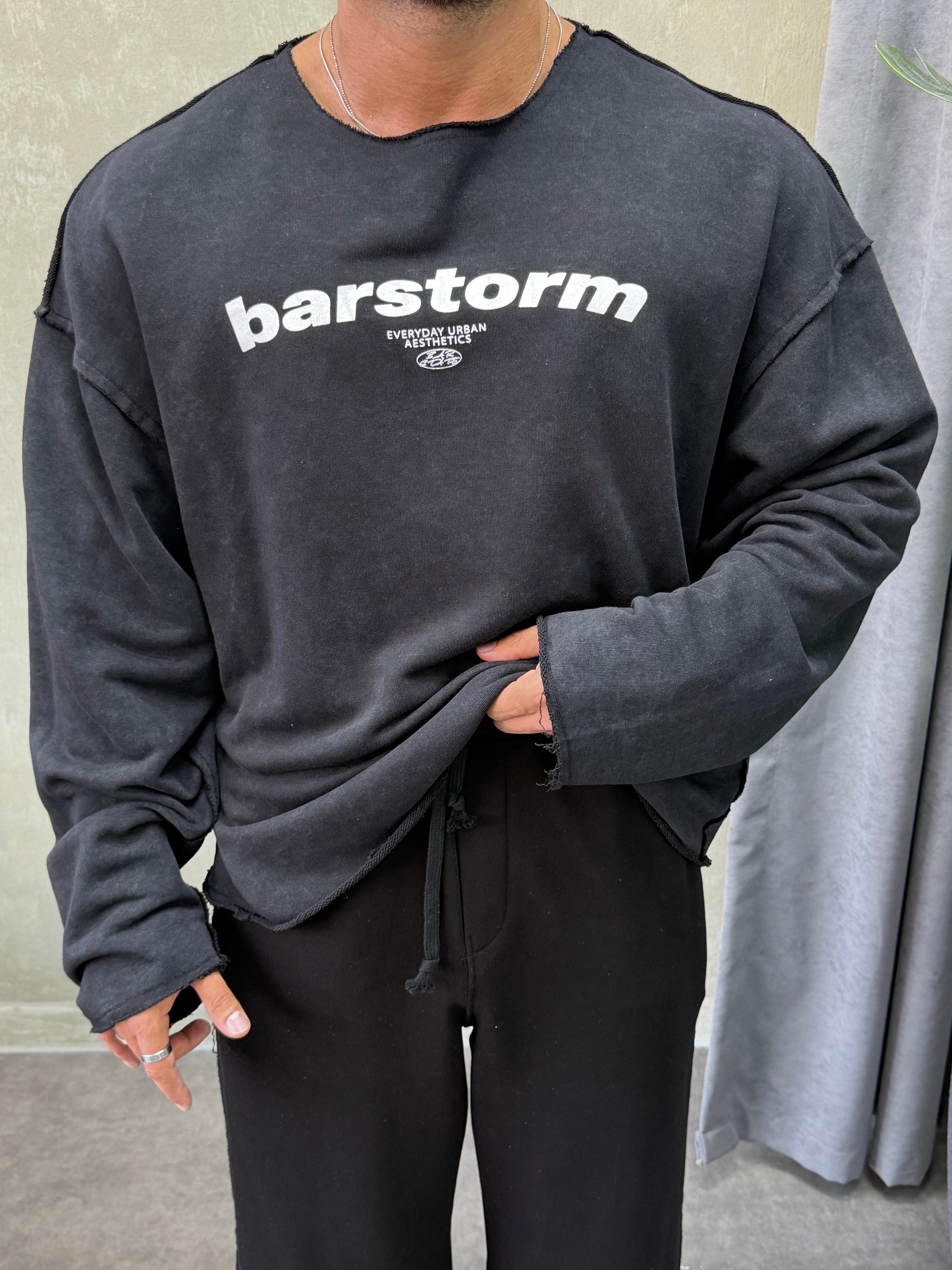  ÖZEL SERİ ÇİFT TARAFLI OVERSIZE SWEAT SİYAH
